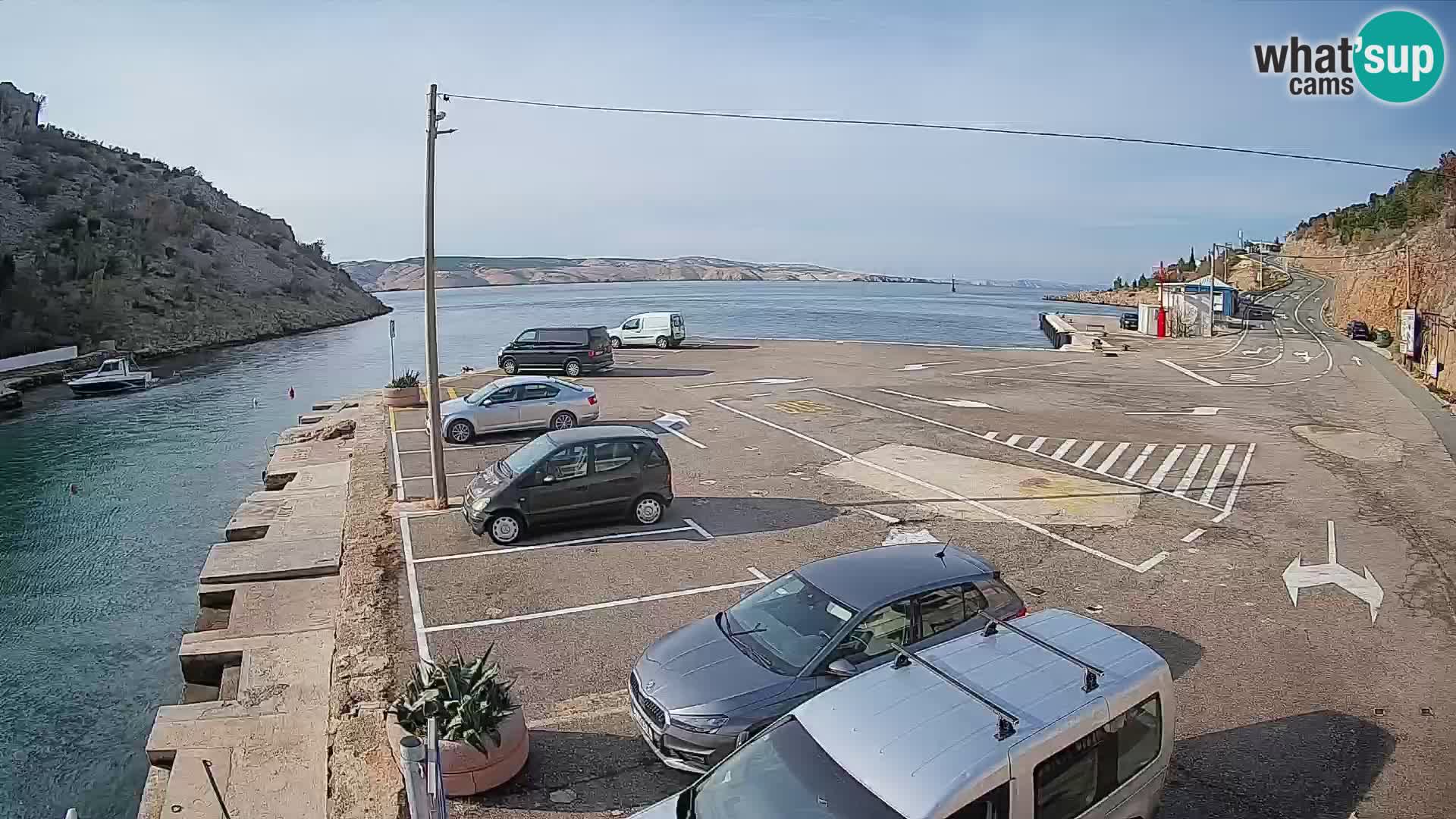 Webcam Fährhafen Prizna – zur Insel Pag