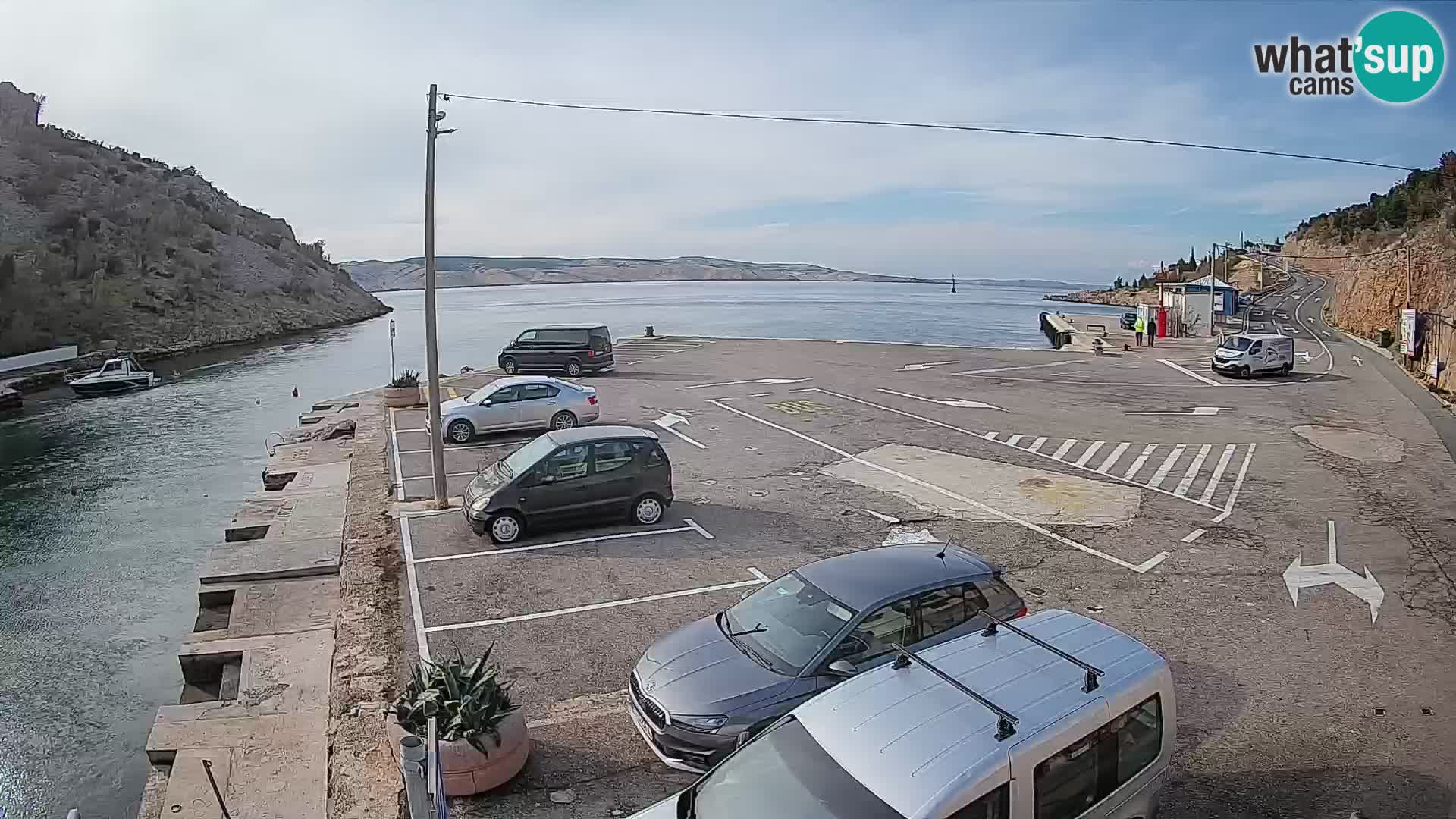 Webcam Fährhafen Prizna – zur Insel Pag