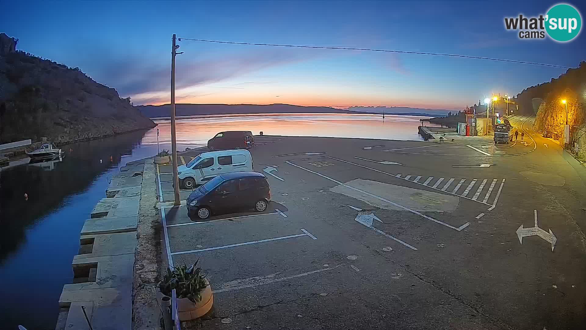 Webcam Fährhafen Prizna – zur Insel Pag