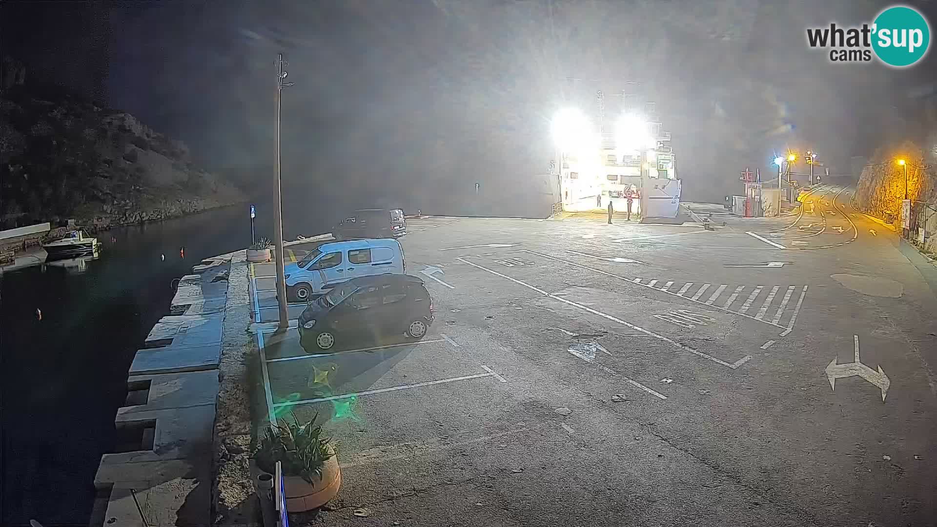 Webcam port de ferry de Prizna – vers l’île de Pag