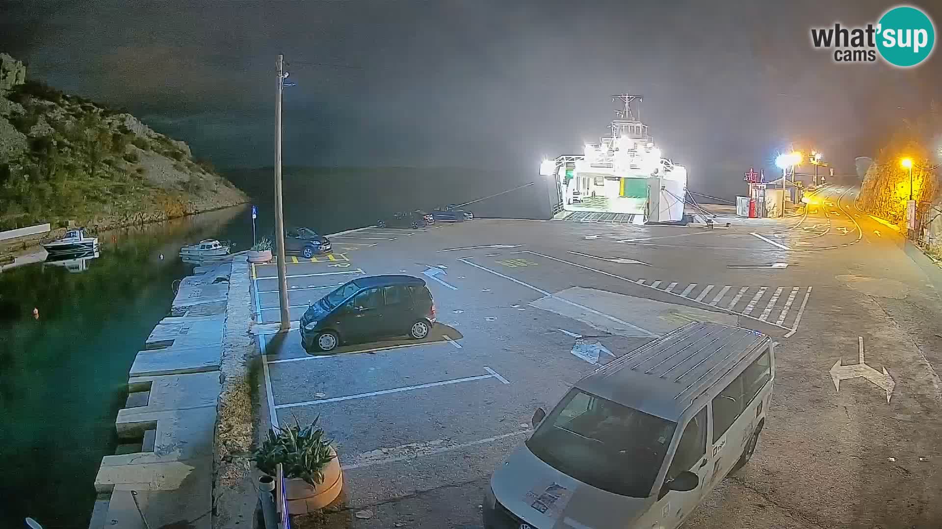 Webcam Fährhafen Prizna – zur Insel Pag