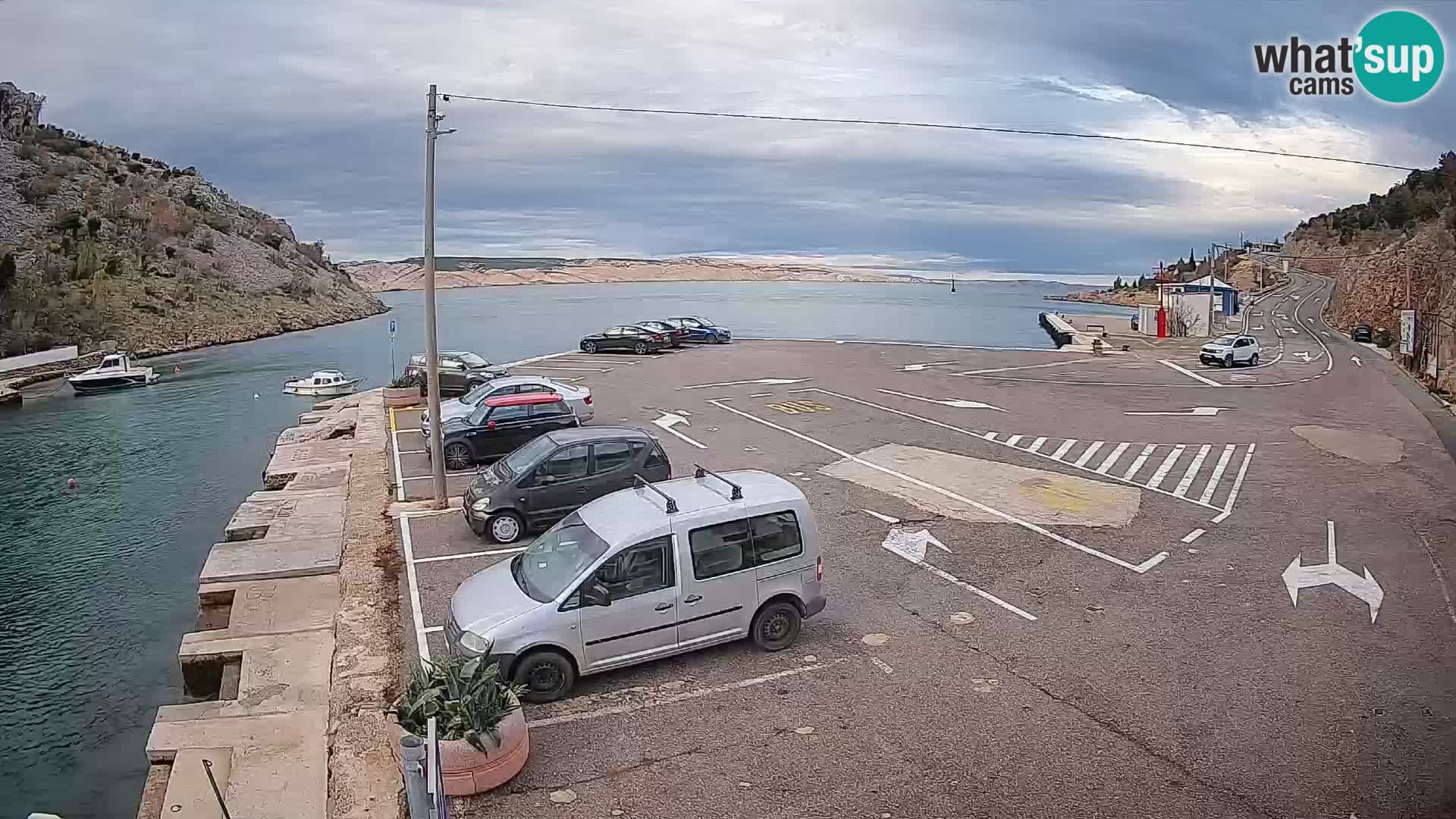 Webcam Fährhafen Prizna – zur Insel Pag