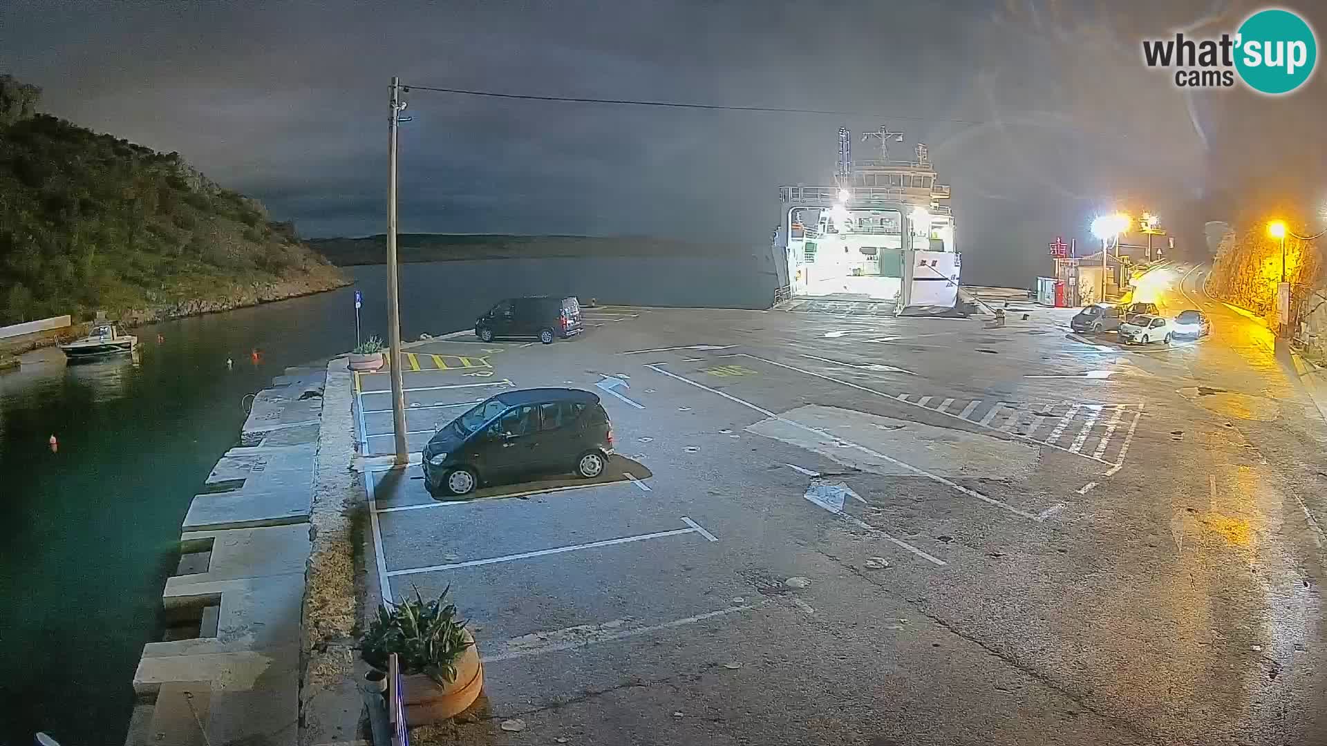 Webcam Prizna ferry port to Pag island