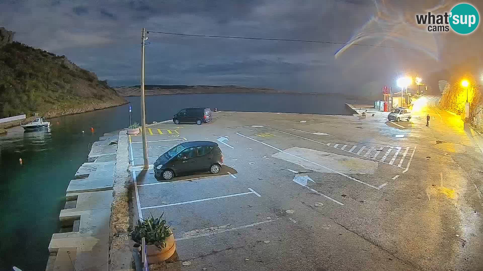 Webcam Prizna ferry port to Pag island