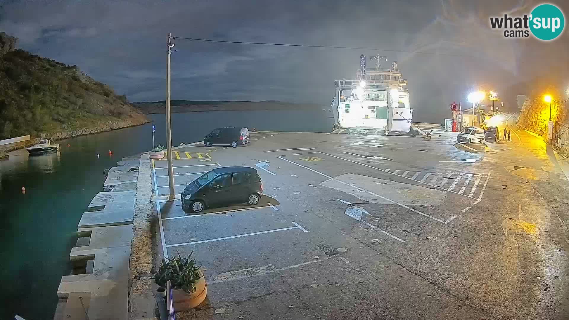Webcam port de ferry de Prizna – vers l’île de Pag