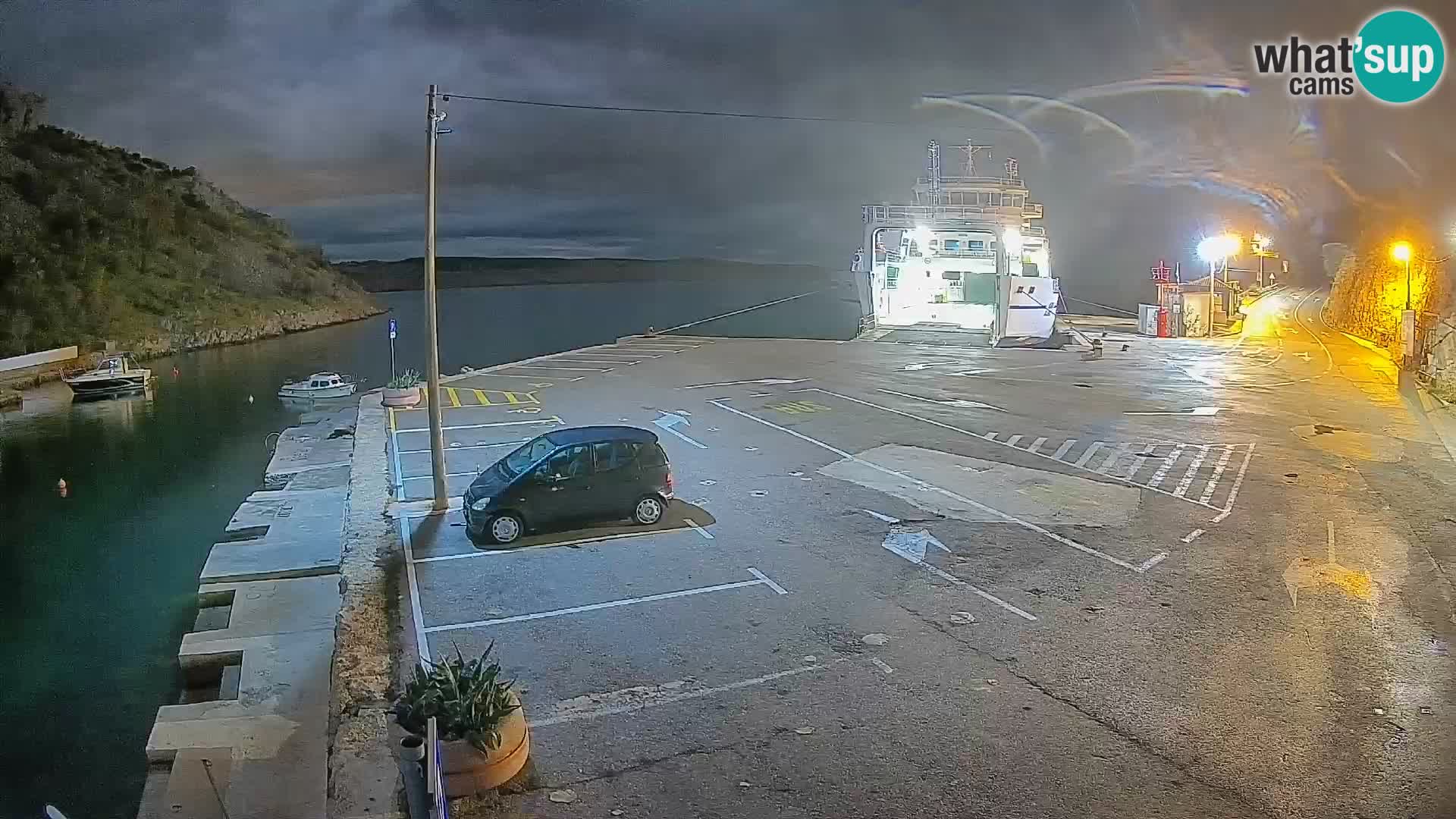 Webcam Fährhafen Prizna – zur Insel Pag