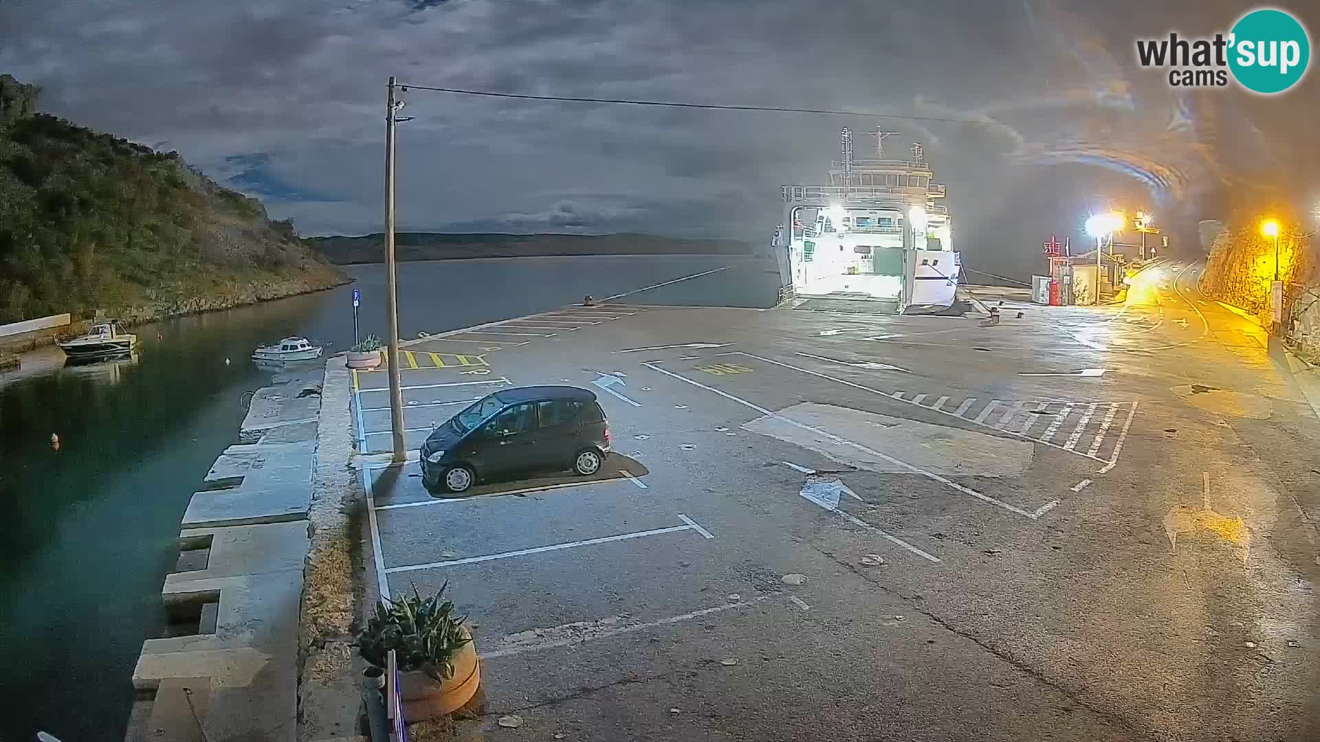 Webcam Fährhafen Prizna – zur Insel Pag
