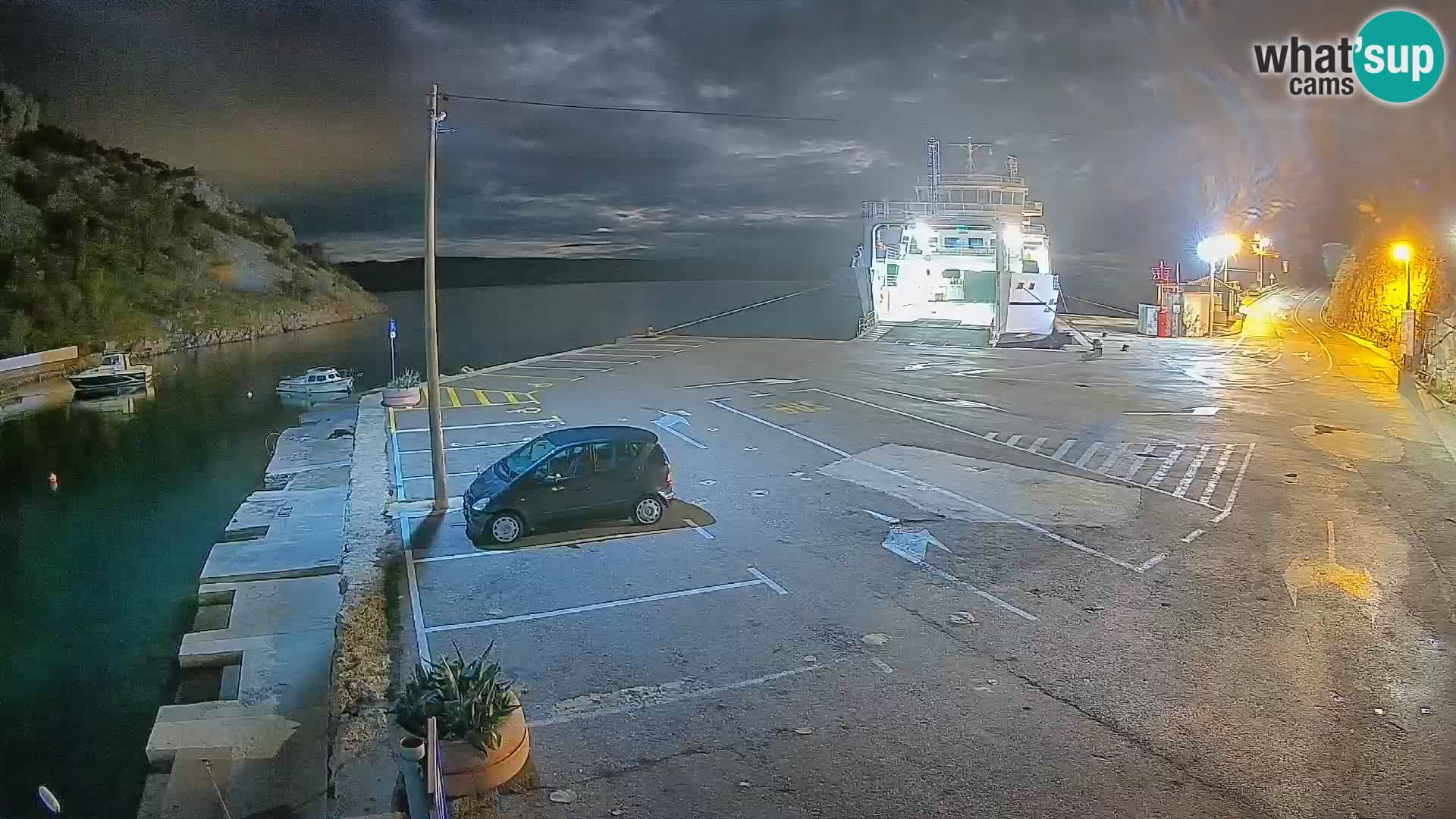 Webcam Fährhafen Prizna – zur Insel Pag