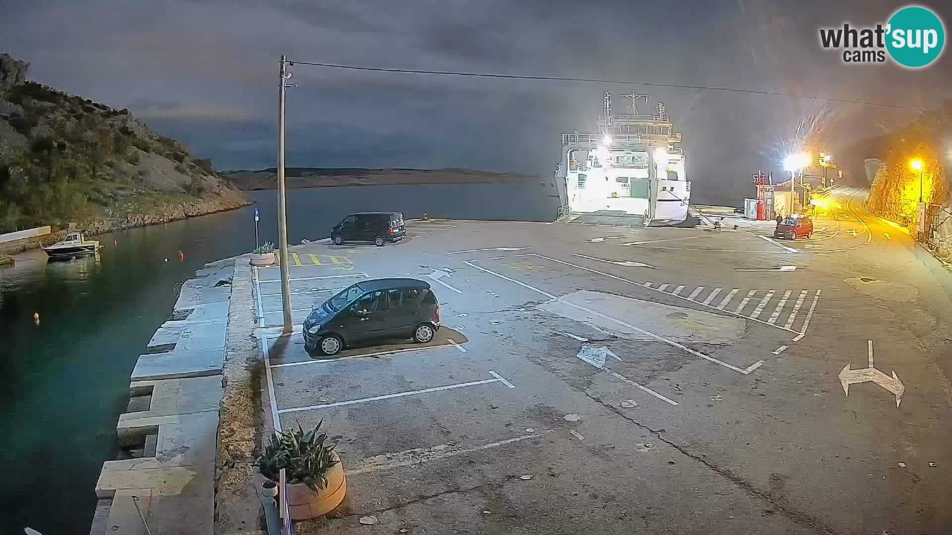Webcam Fährhafen Prizna – zur Insel Pag