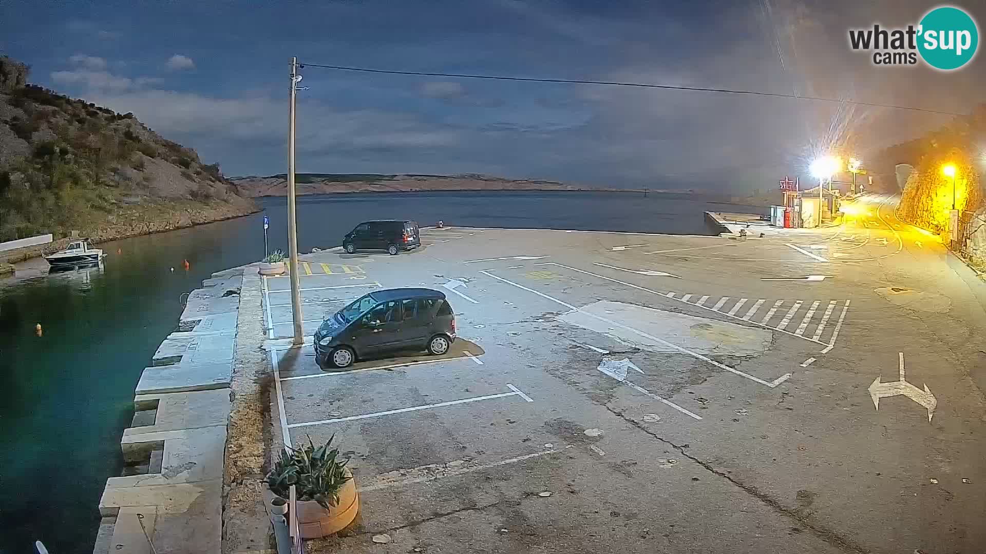 Webcam Fährhafen Prizna – zur Insel Pag