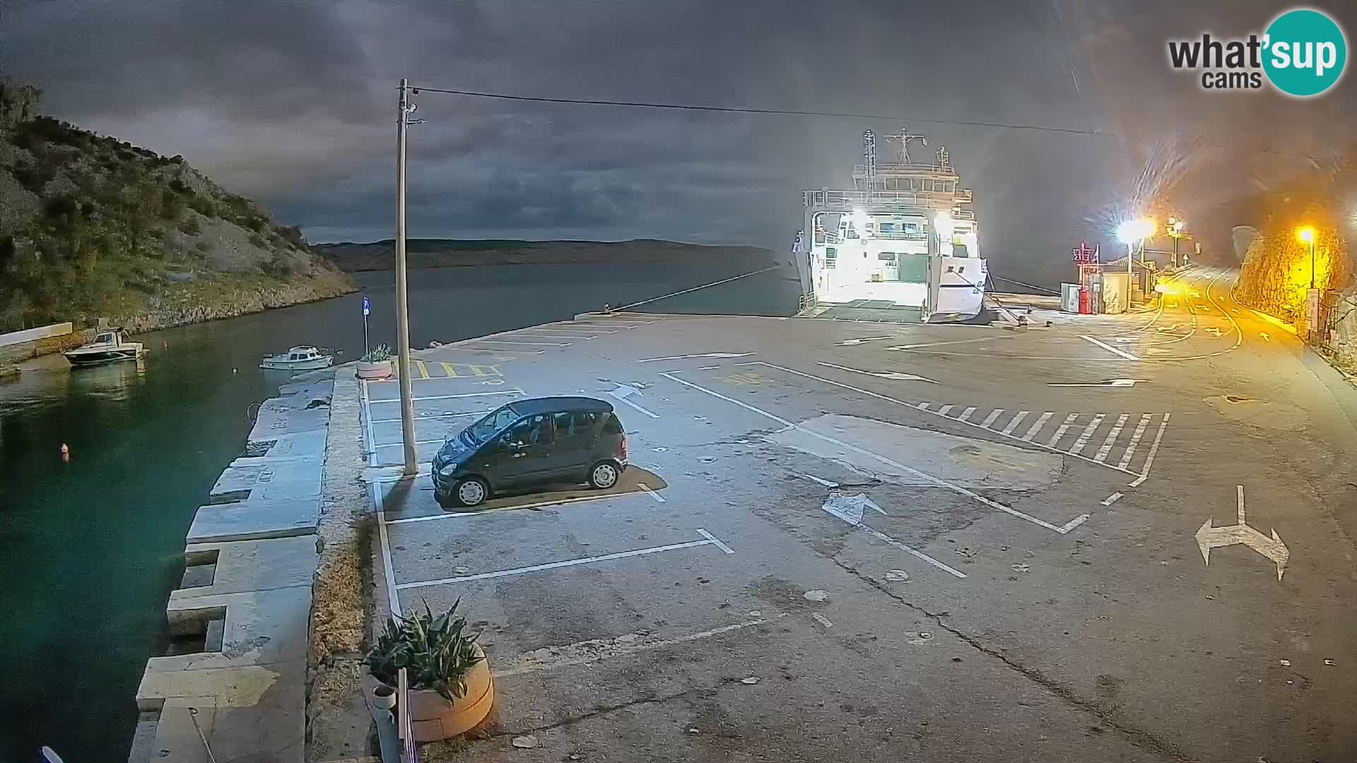 Webcam port de ferry de Prizna – vers l’île de Pag