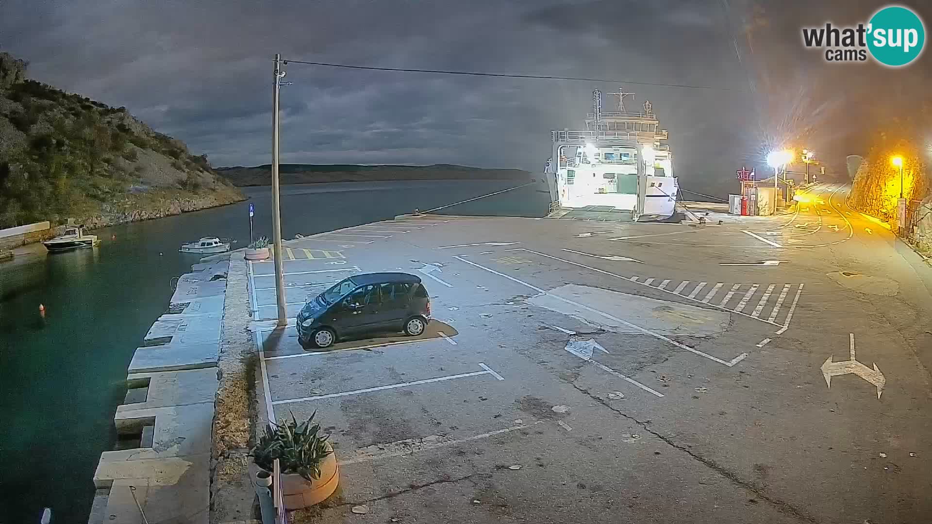 Webcam Fährhafen Prizna – zur Insel Pag
