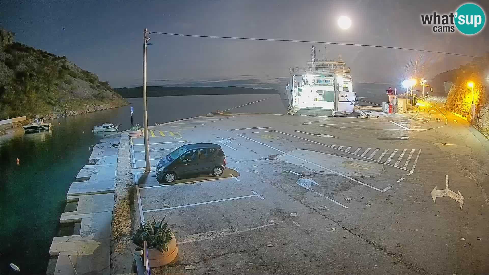 Webcam Fährhafen Prizna – zur Insel Pag