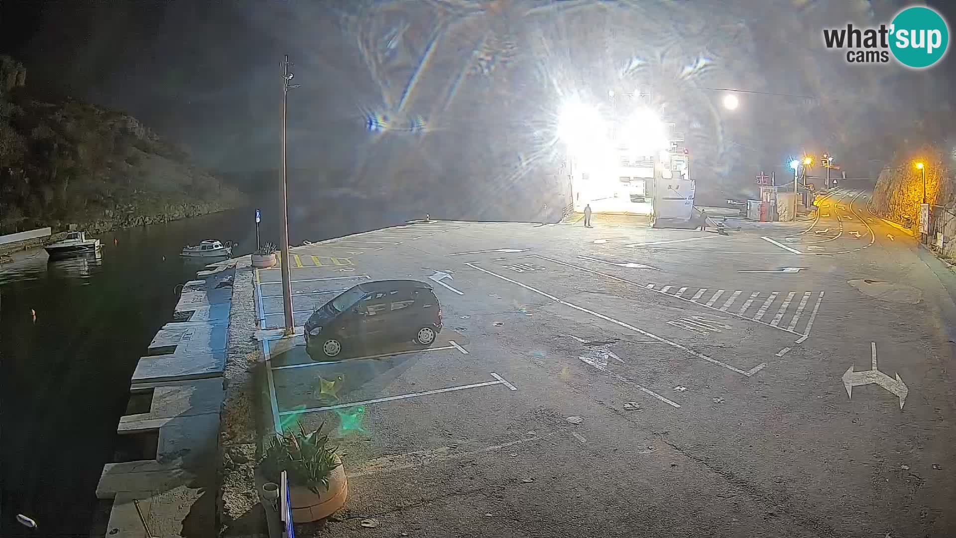 Webcam port de ferry de Prizna – vers l’île de Pag