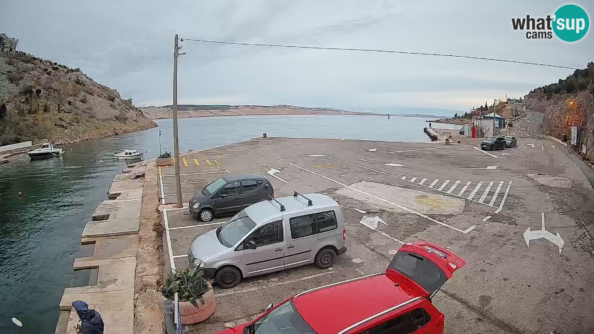 Webcam Fährhafen Prizna – zur Insel Pag