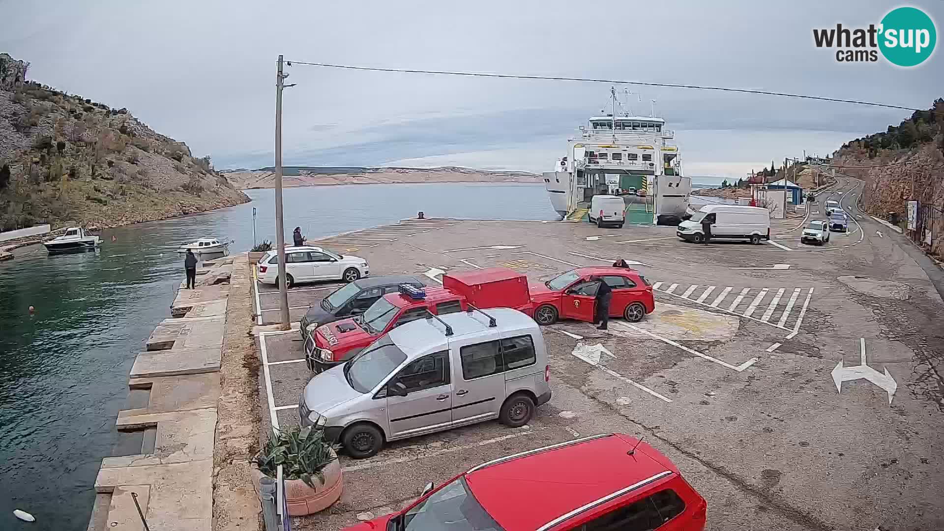 Webcam Fährhafen Prizna – zur Insel Pag
