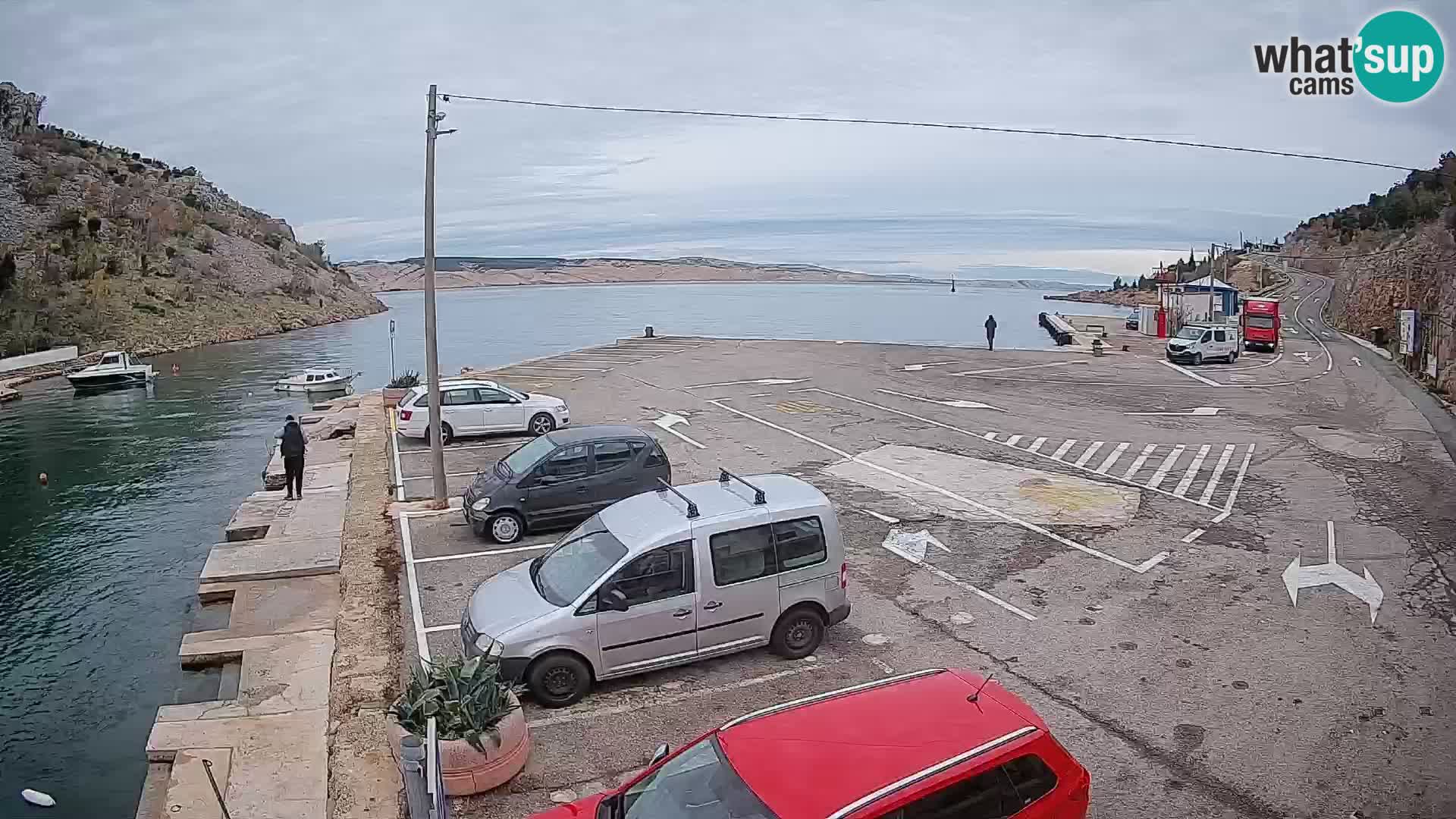 Webcam Fährhafen Prizna – zur Insel Pag