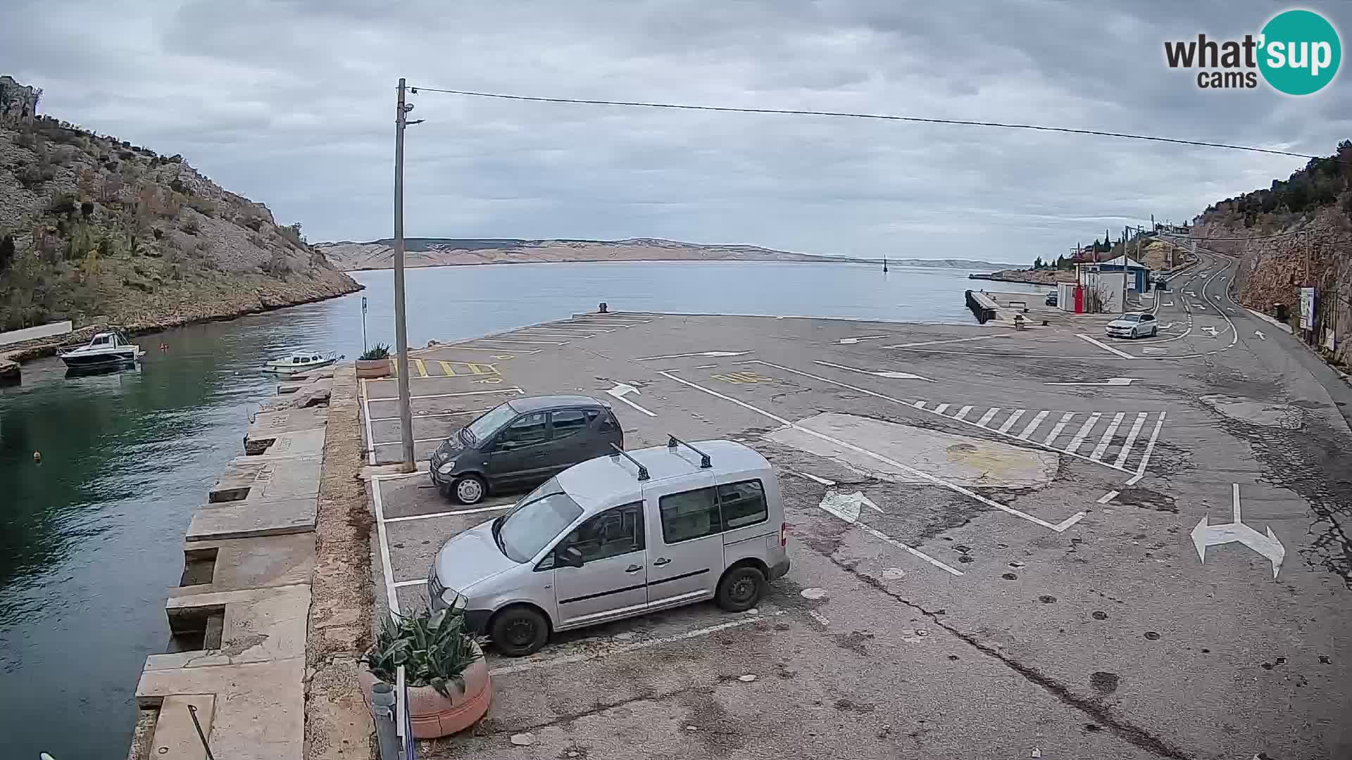 Webcam Fährhafen Prizna – zur Insel Pag