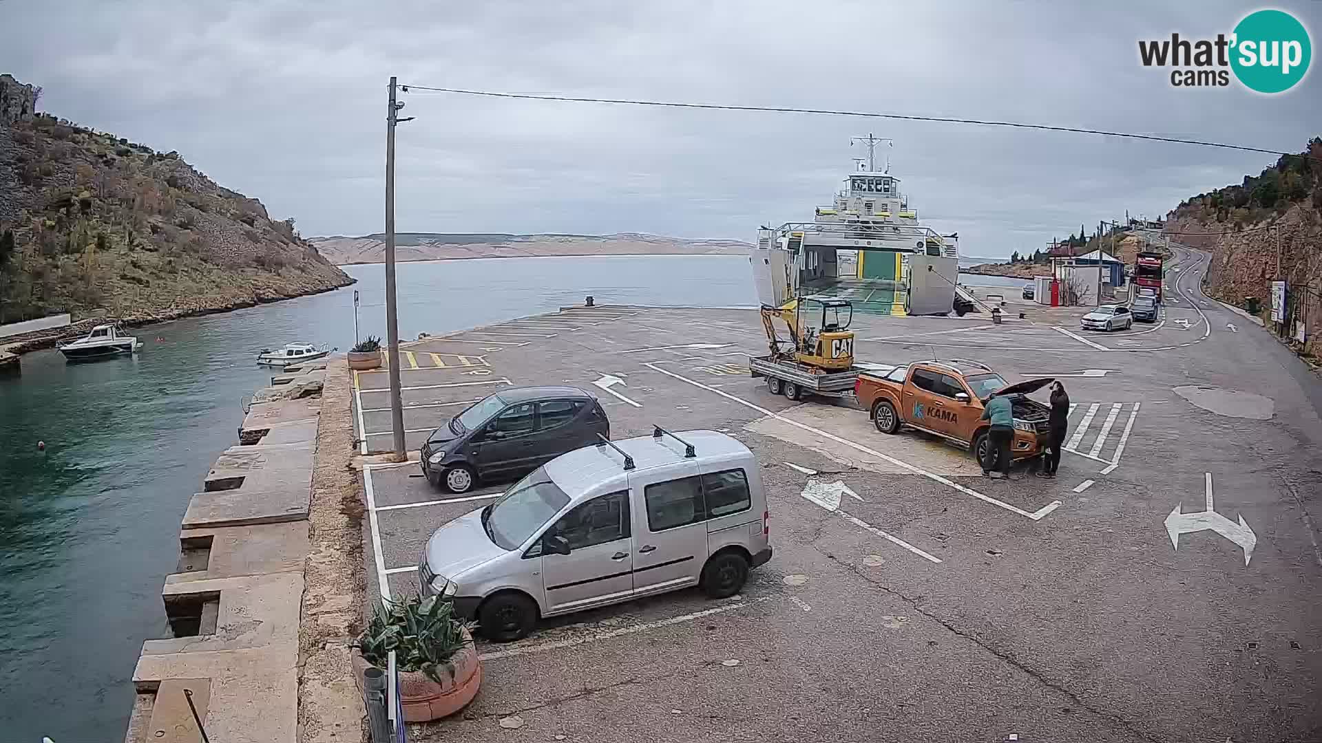 Webcam Fährhafen Prizna – zur Insel Pag