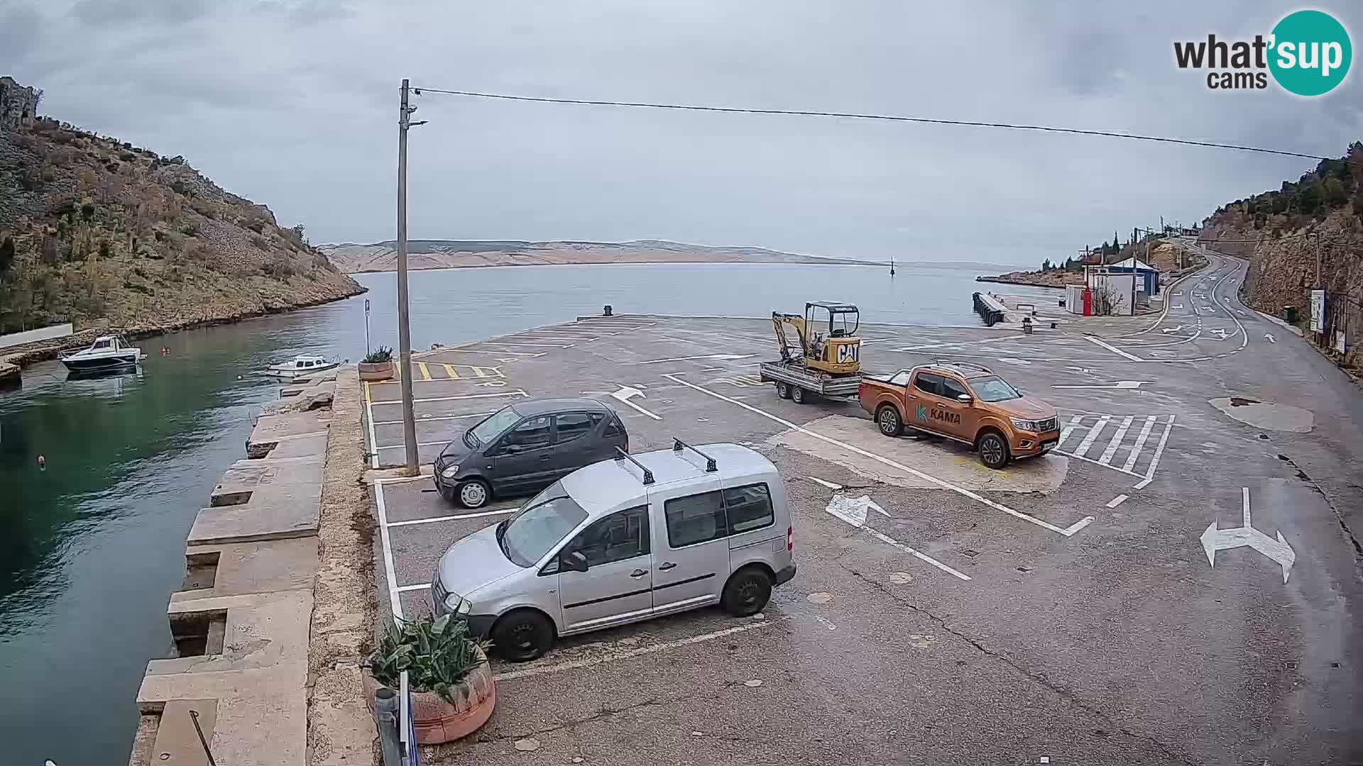 Webcam Fährhafen Prizna – zur Insel Pag