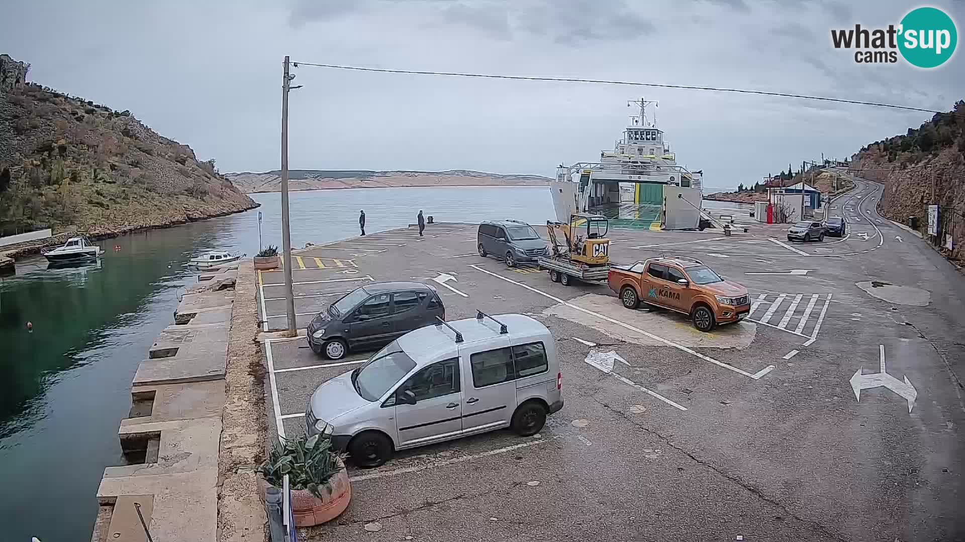 Webcam Fährhafen Prizna – zur Insel Pag