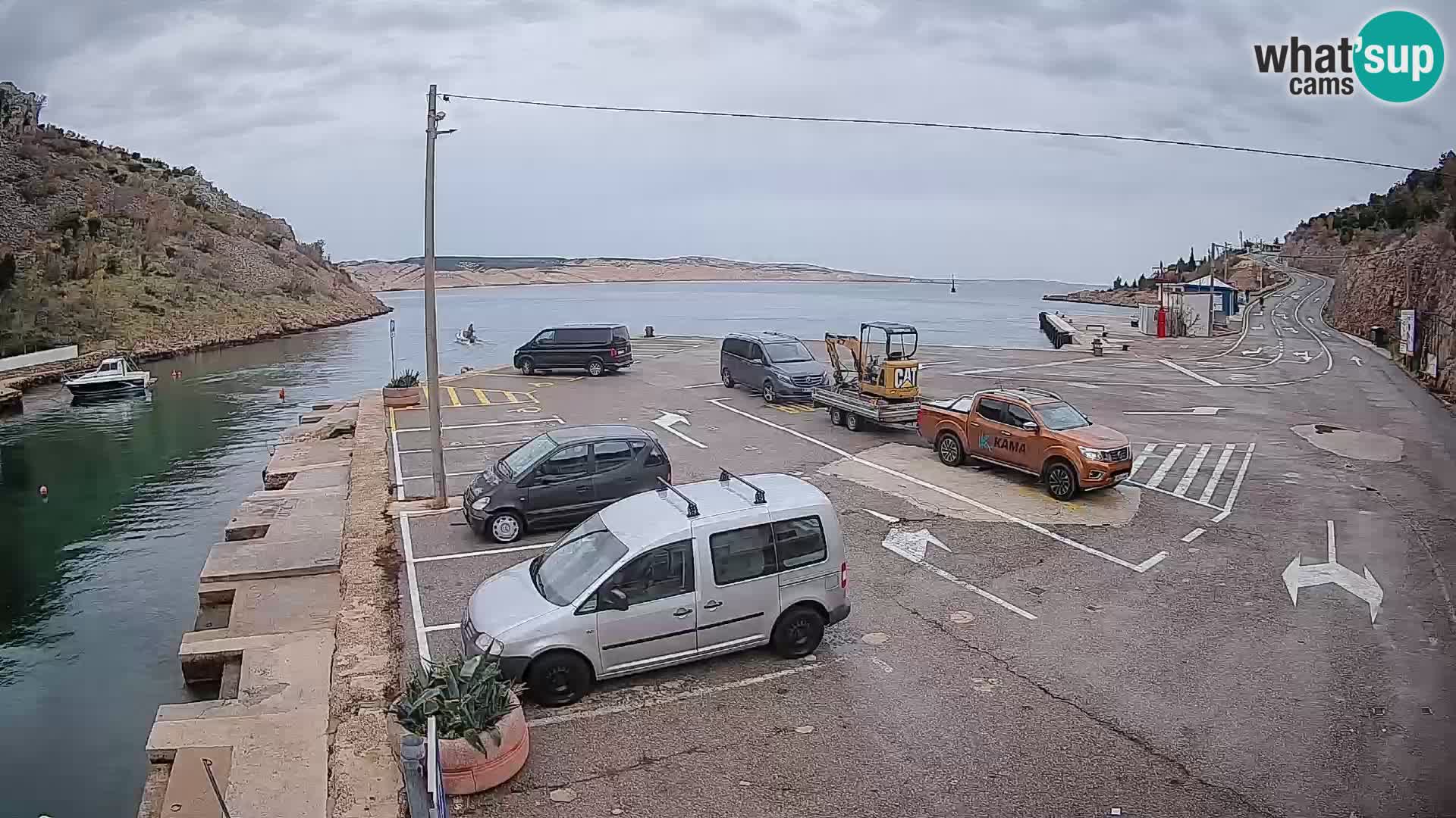 Webcam Fährhafen Prizna – zur Insel Pag