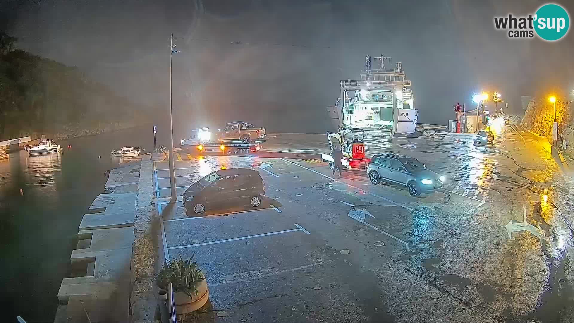 Webcam Prizna ferry port to Pag island