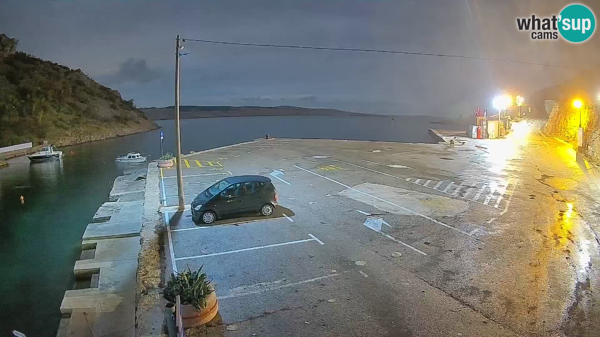 Webcam Fährhafen Prizna – zur Insel Pag