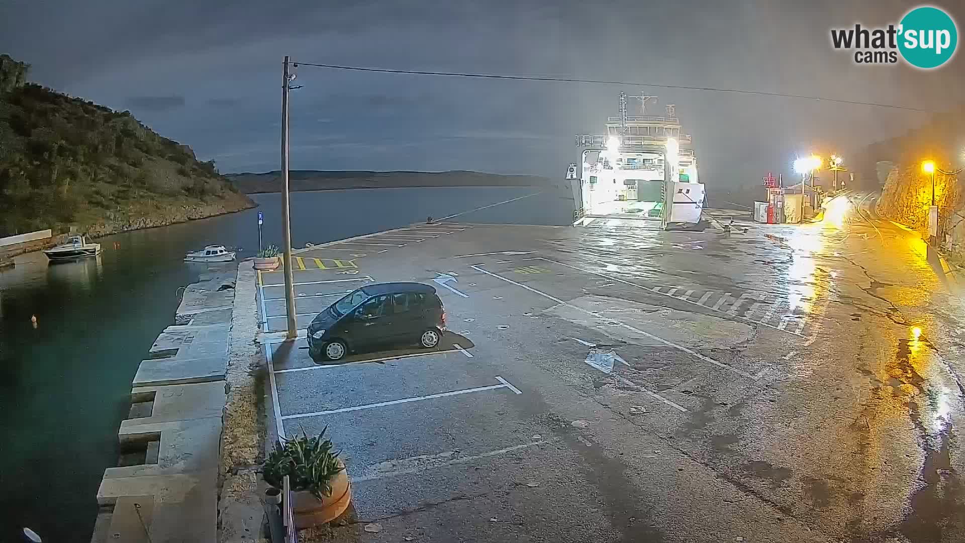 Webcam Fährhafen Prizna – zur Insel Pag