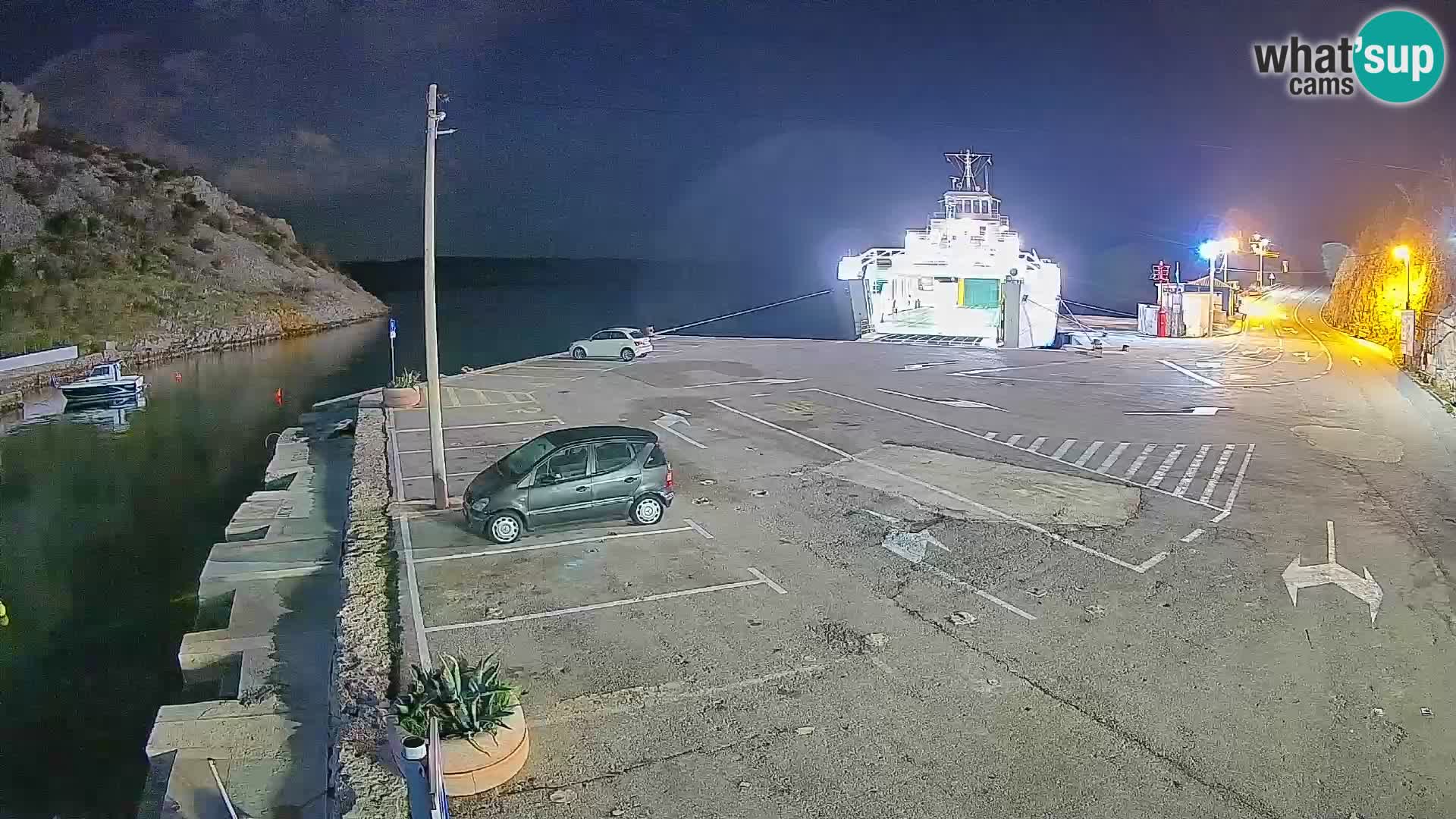 Webcam Prizna ferry port to Pag island