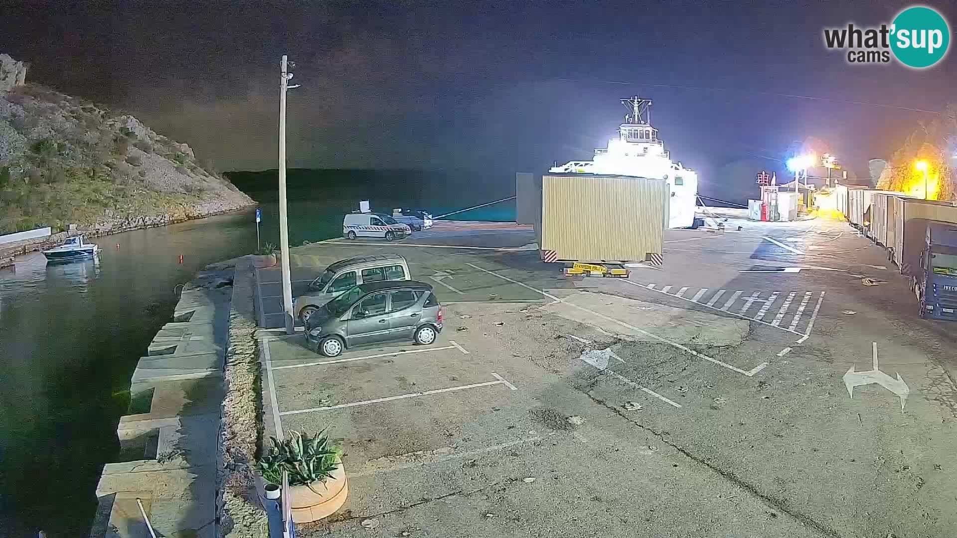 Webcam Fährhafen Prizna – zur Insel Pag