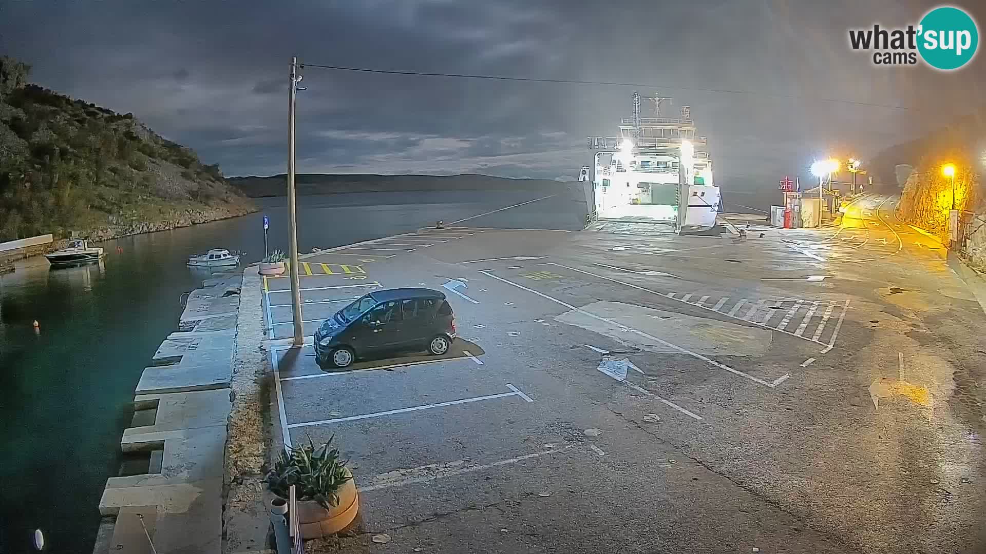 Webcam Fährhafen Prizna – zur Insel Pag