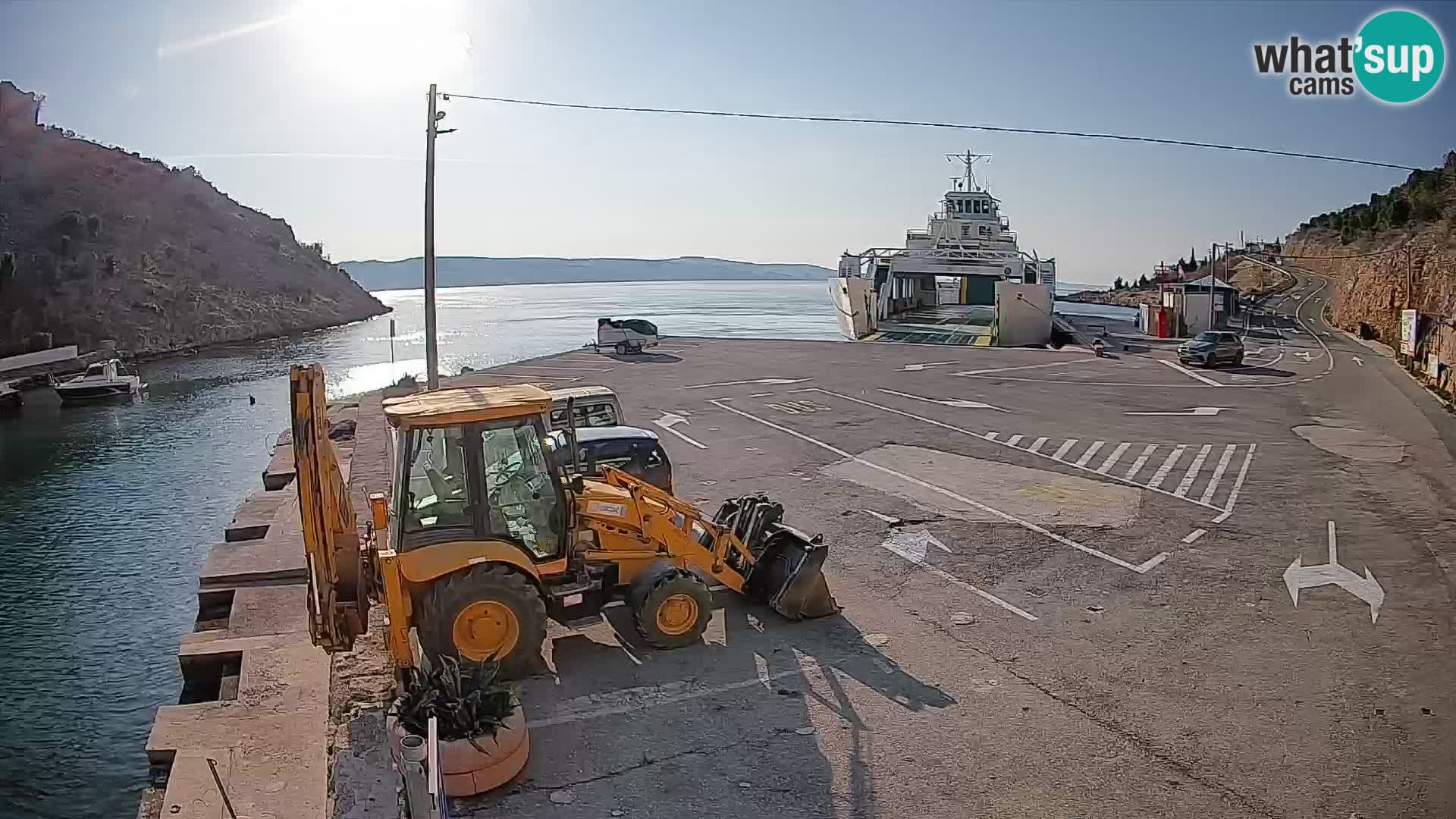 Webcam Fährhafen Prizna – zur Insel Pag
