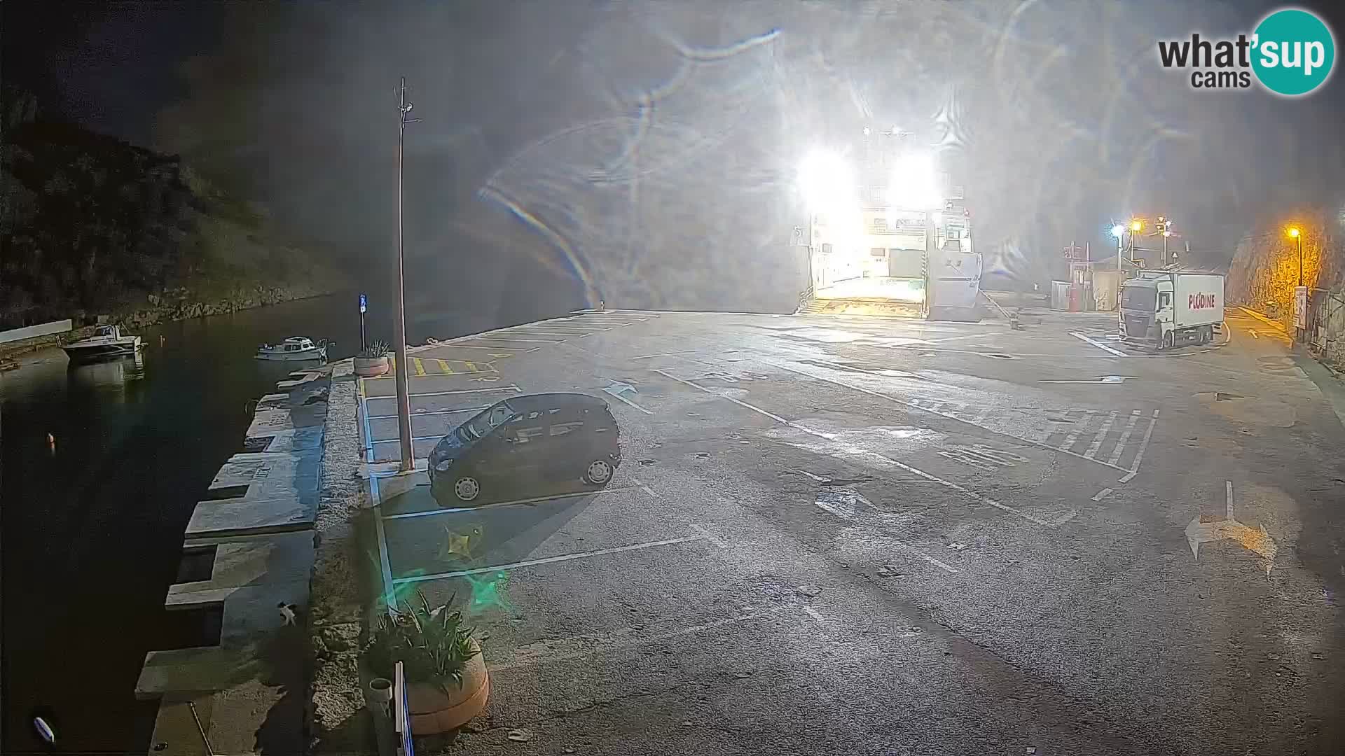 Webcam Prizna ferry port to Pag island