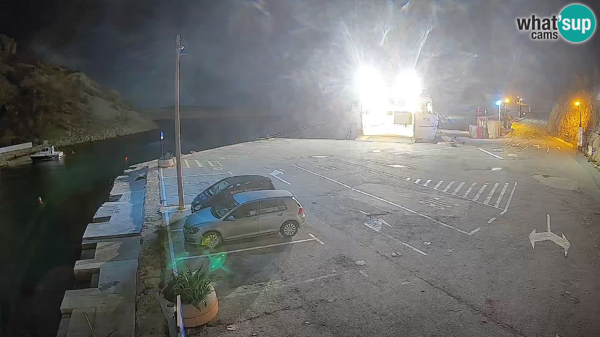 Webcam port de ferry de Prizna – vers l’île de Pag