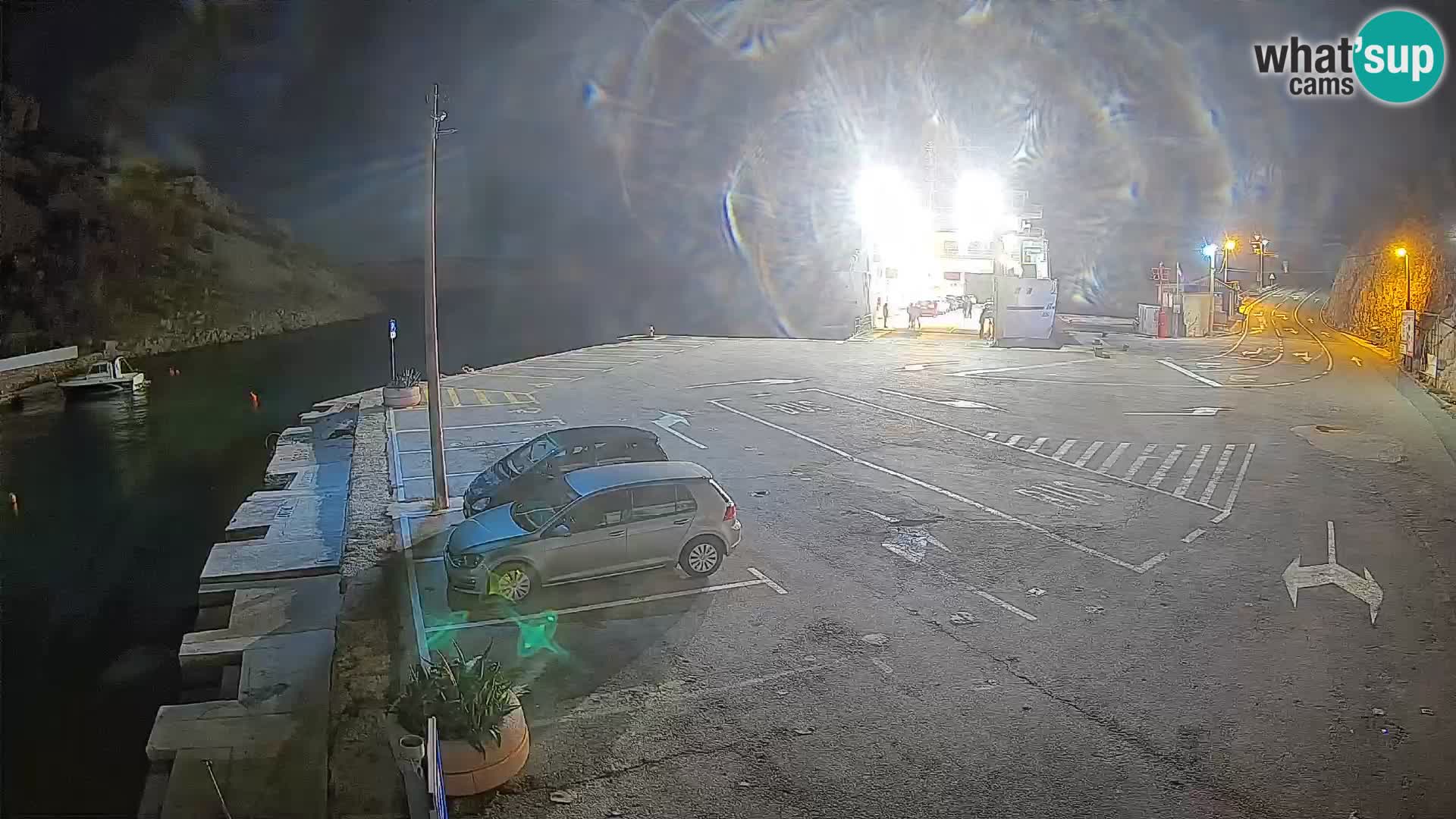 Webcam port de ferry de Prizna – vers l’île de Pag