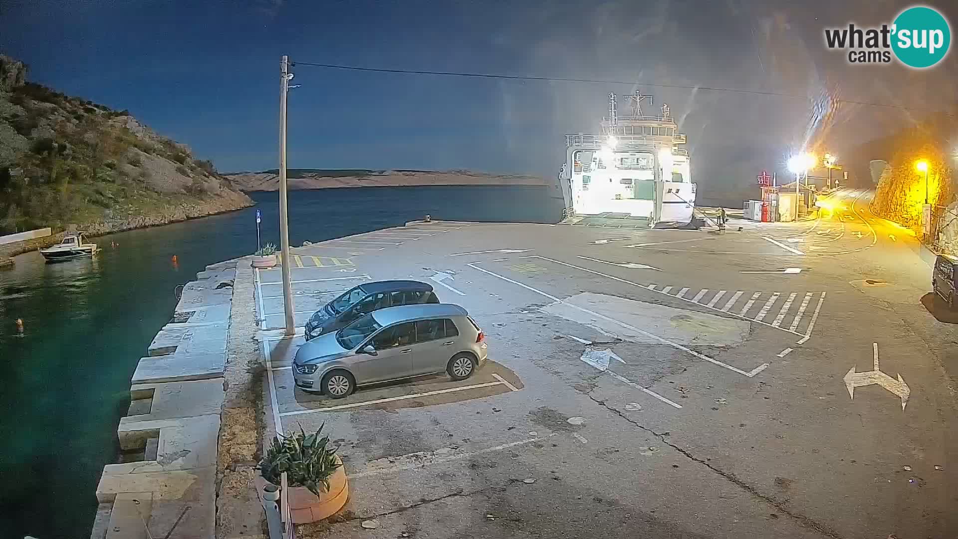 Webcam Fährhafen Prizna – zur Insel Pag