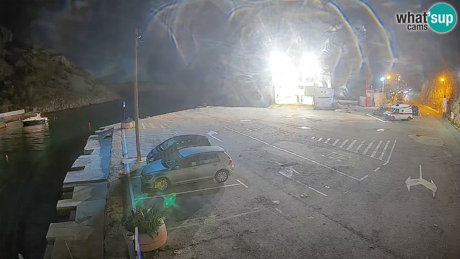 Webcam Fährhafen Prizna – zur Insel Pag