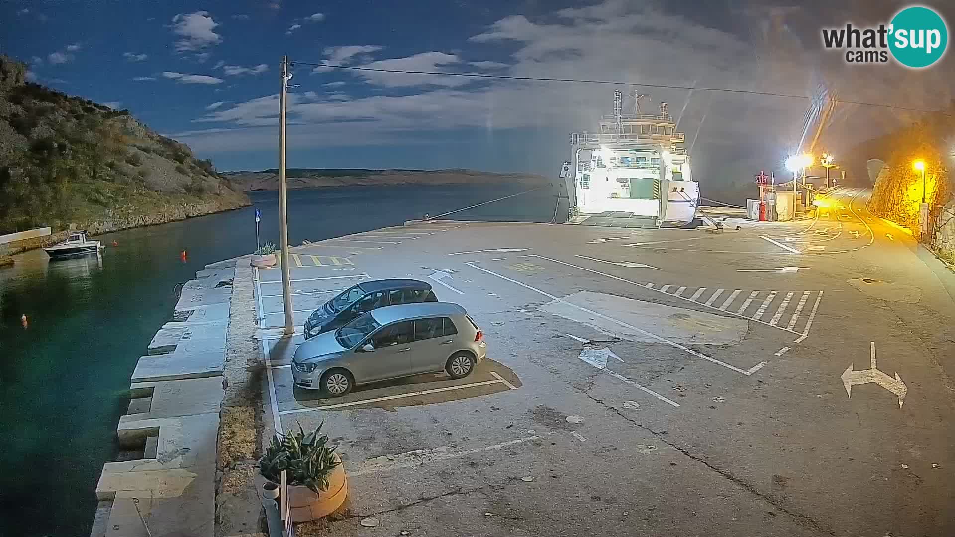 Webcam Fährhafen Prizna – zur Insel Pag