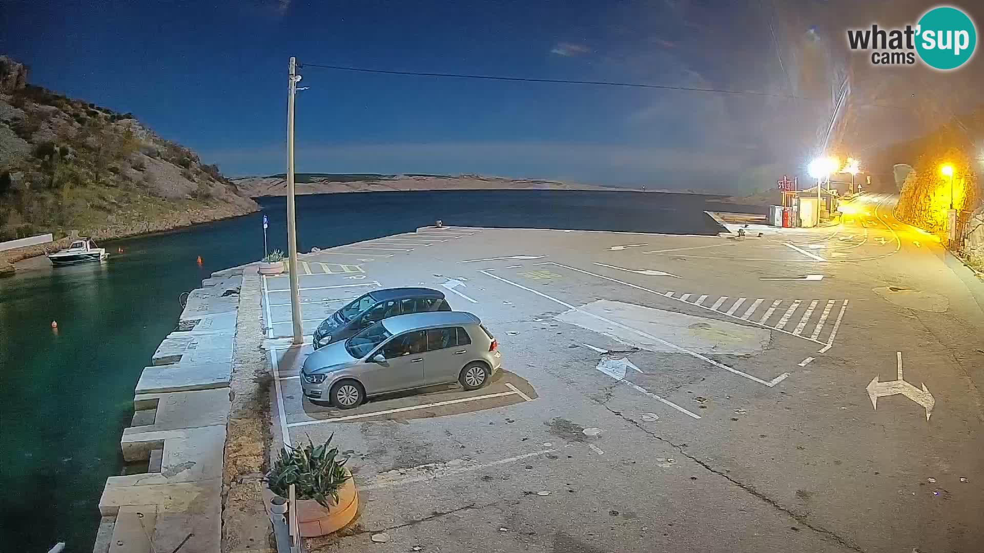 Webcam Fährhafen Prizna – zur Insel Pag