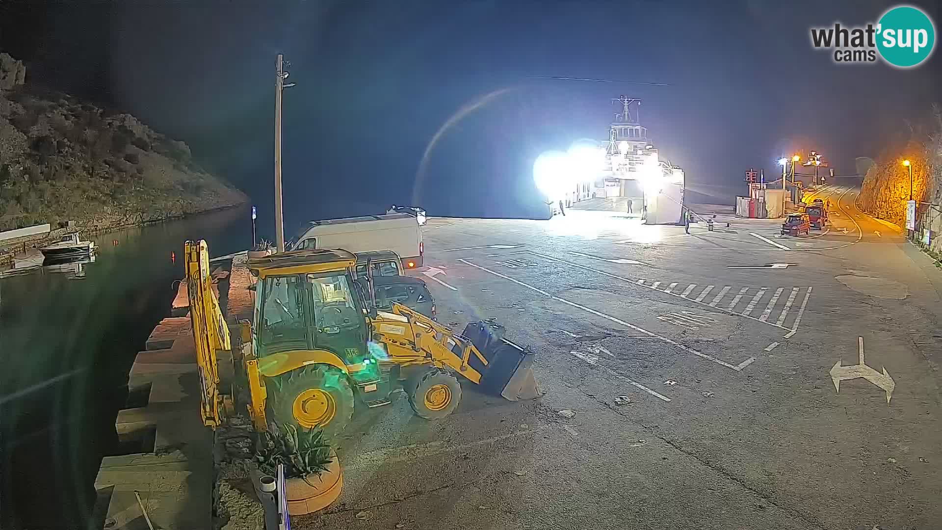 Webcam Prizna ferry port to Pag island