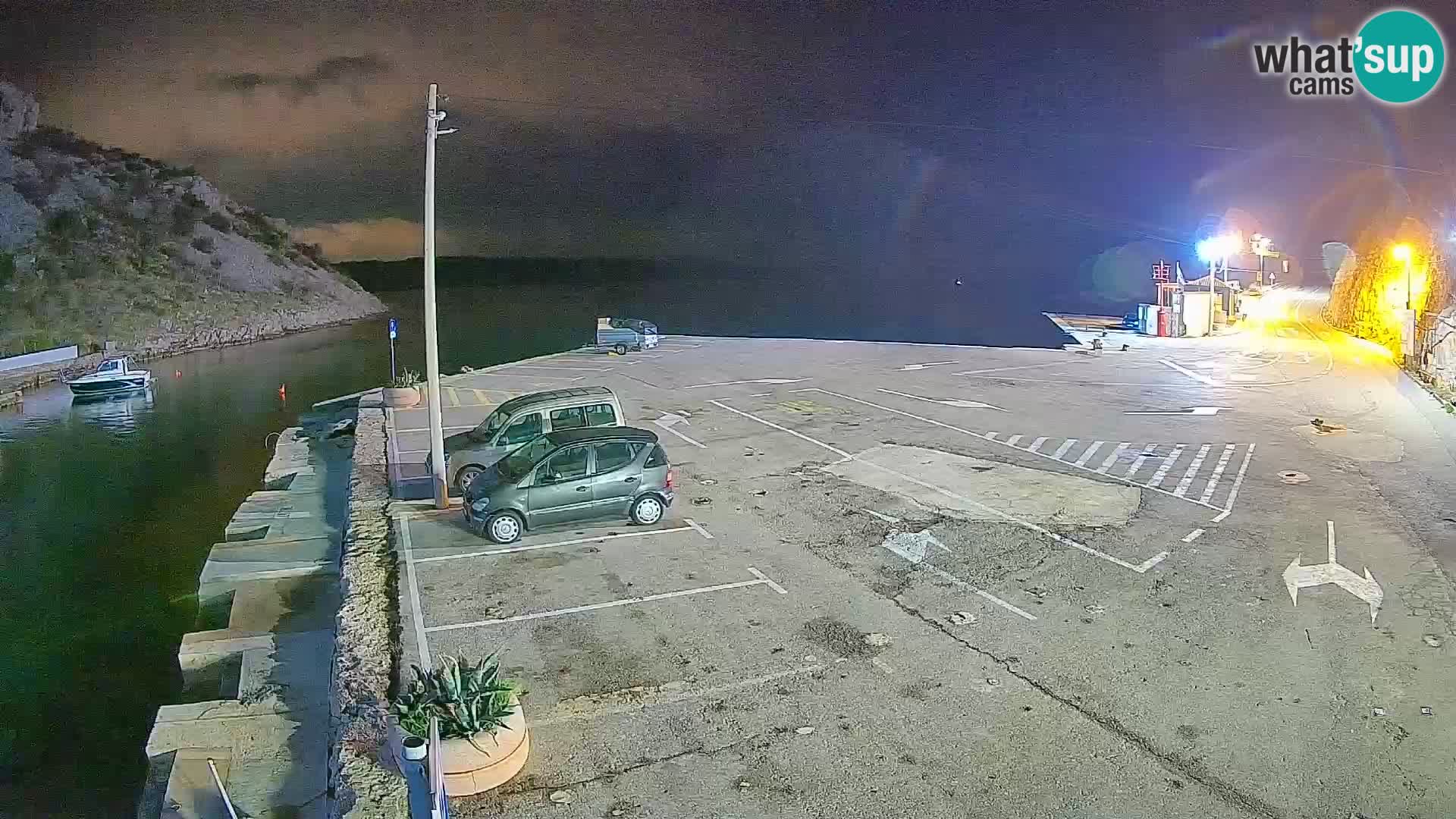 Webcam Prizna ferry port to Pag island