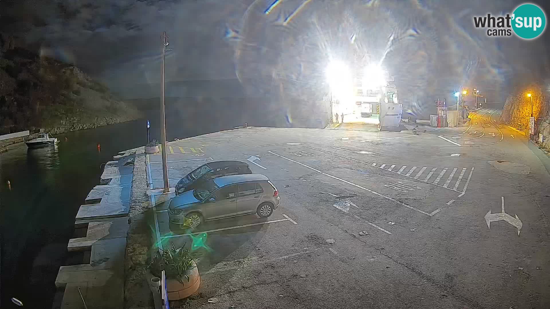 Webcam port de ferry de Prizna – vers l’île de Pag