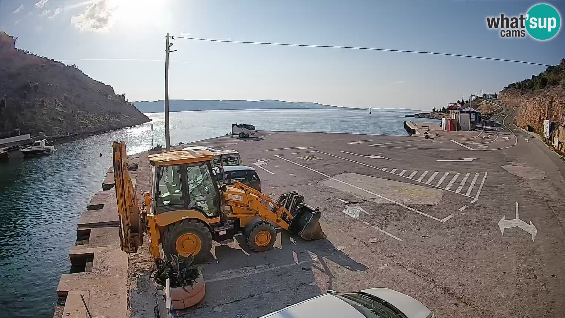 Webcam port de ferry de Prizna – vers l’île de Pag