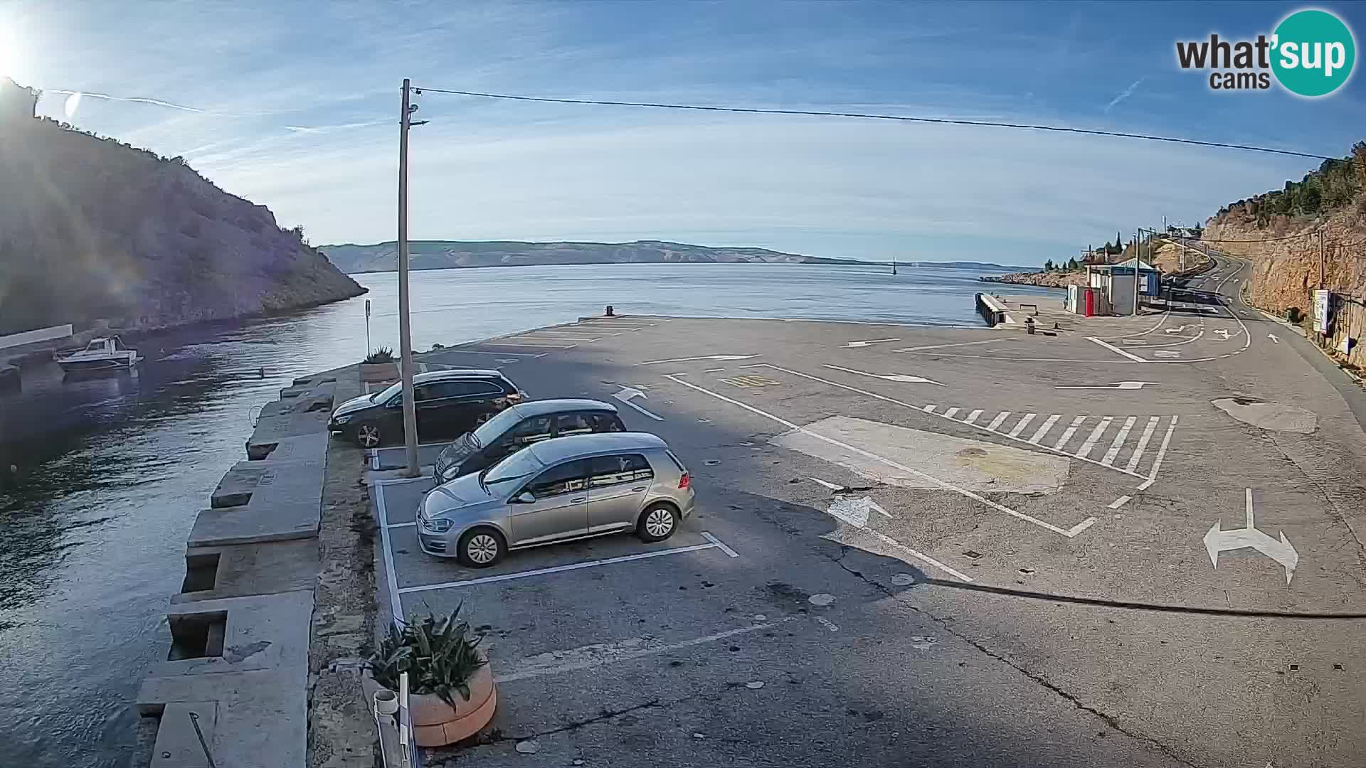 Webcam Fährhafen Prizna – zur Insel Pag