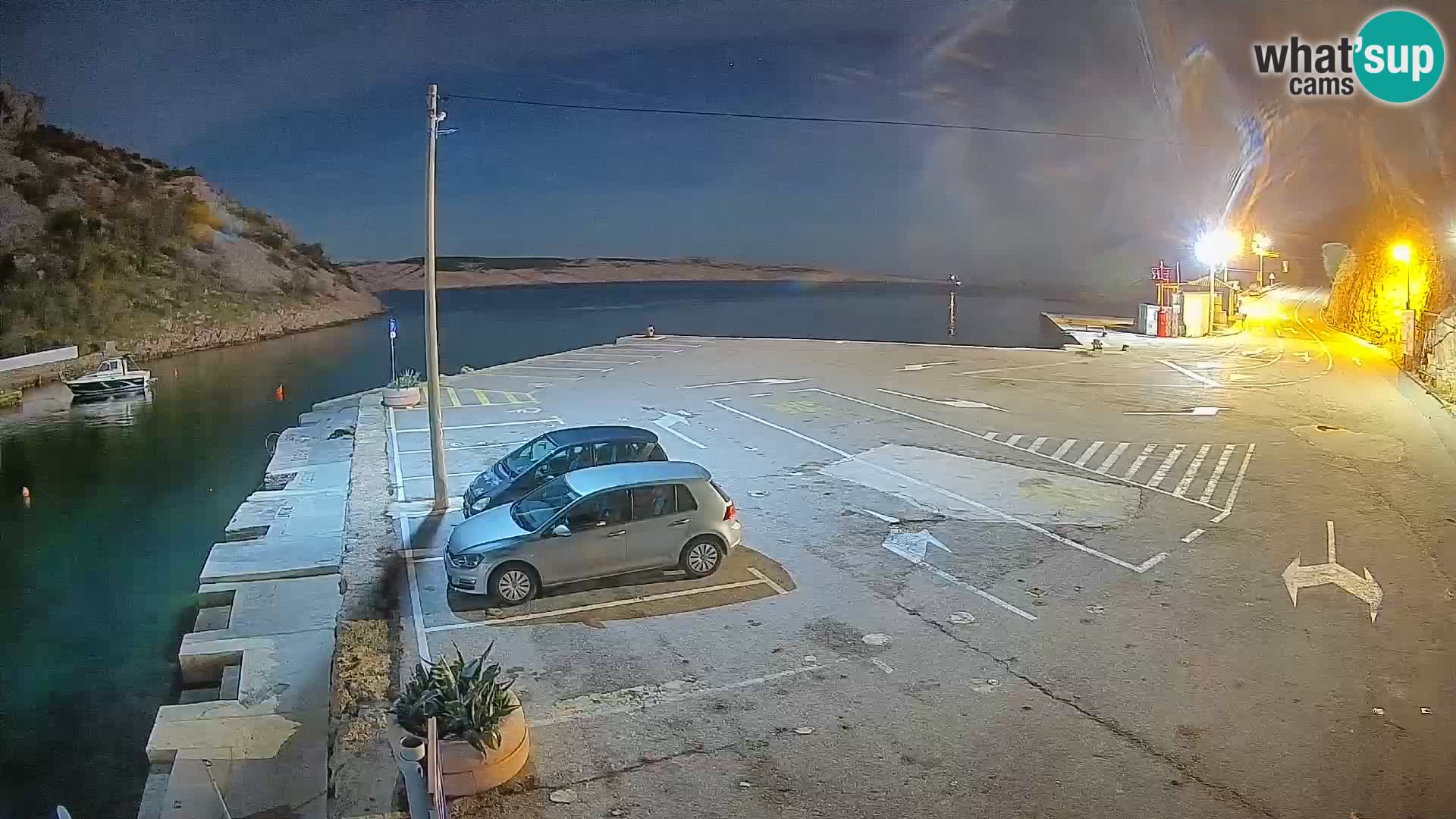 Webcam Fährhafen Prizna – zur Insel Pag