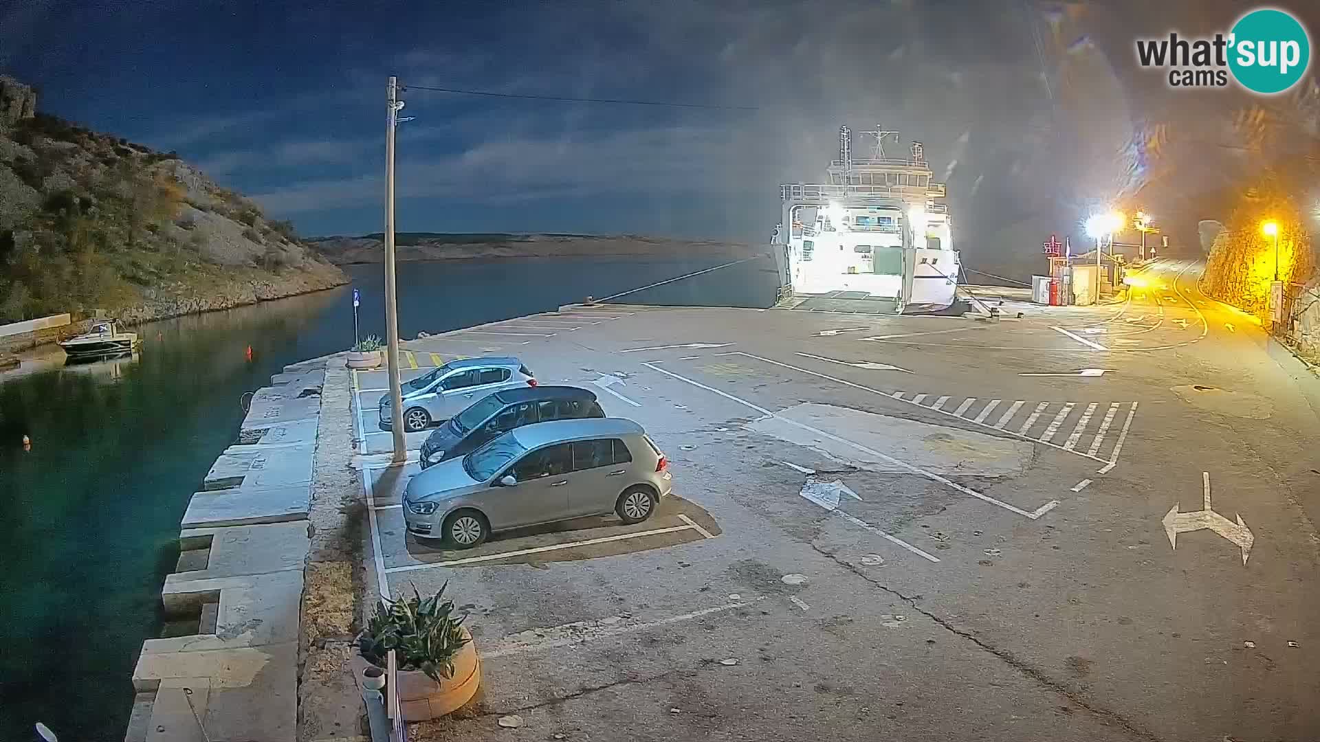 Webcam Fährhafen Prizna – zur Insel Pag