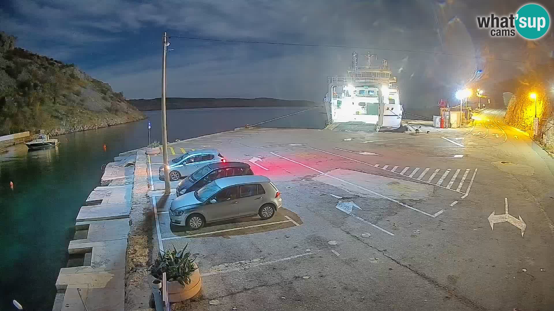 Webcam port de ferry de Prizna – vers l’île de Pag