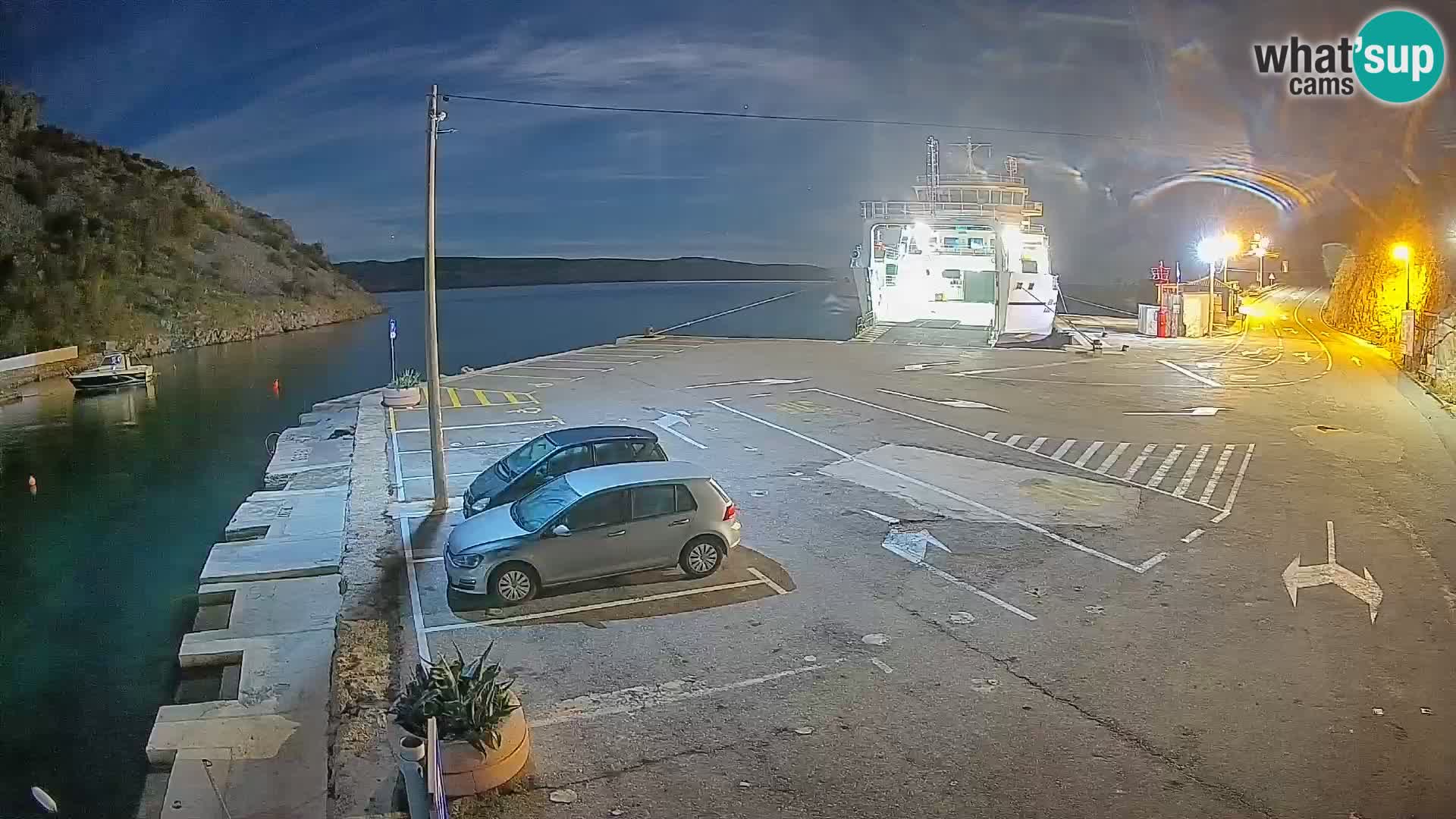 Webcam Fährhafen Prizna – zur Insel Pag