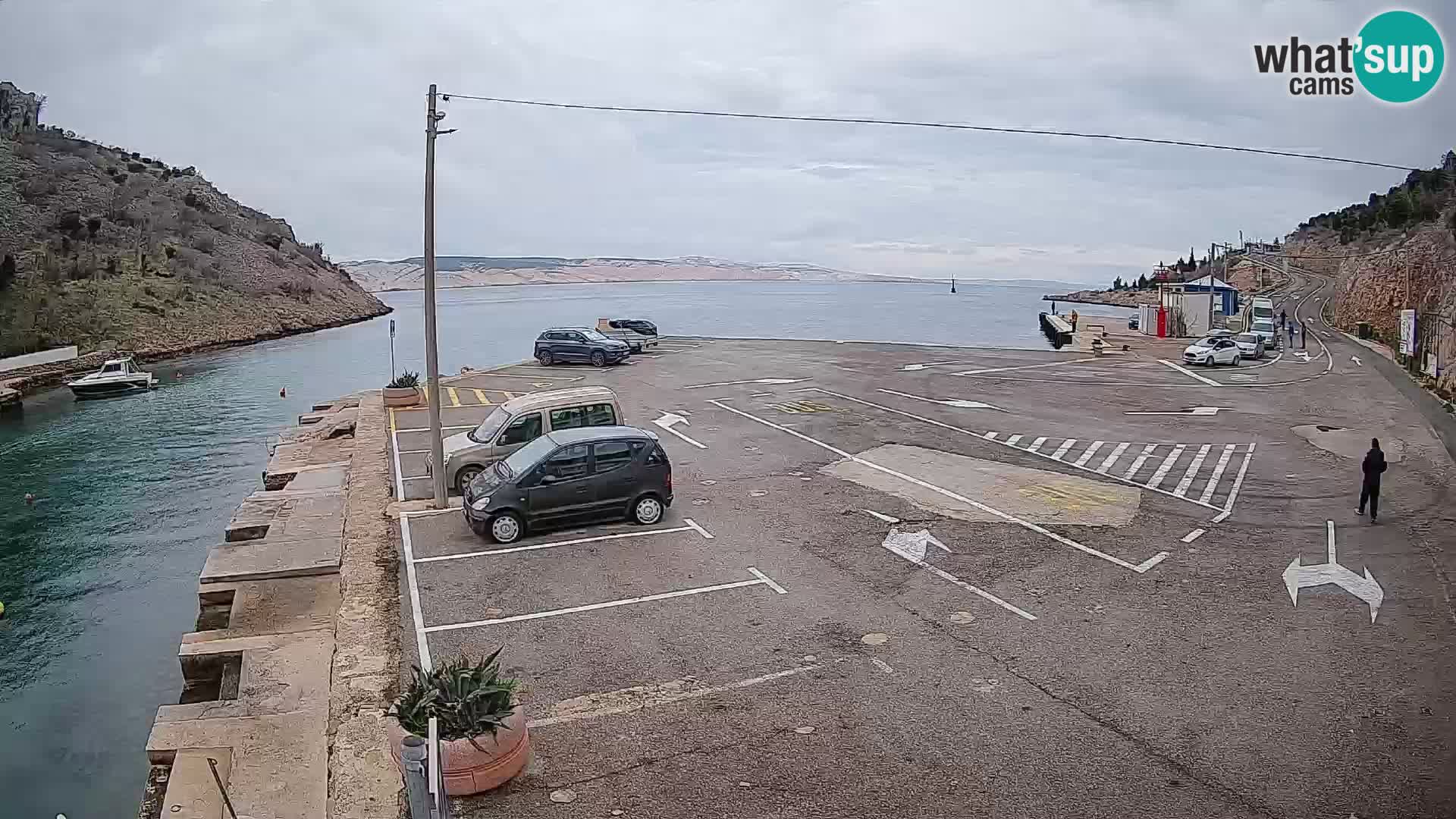 Webcam Fährhafen Prizna – zur Insel Pag